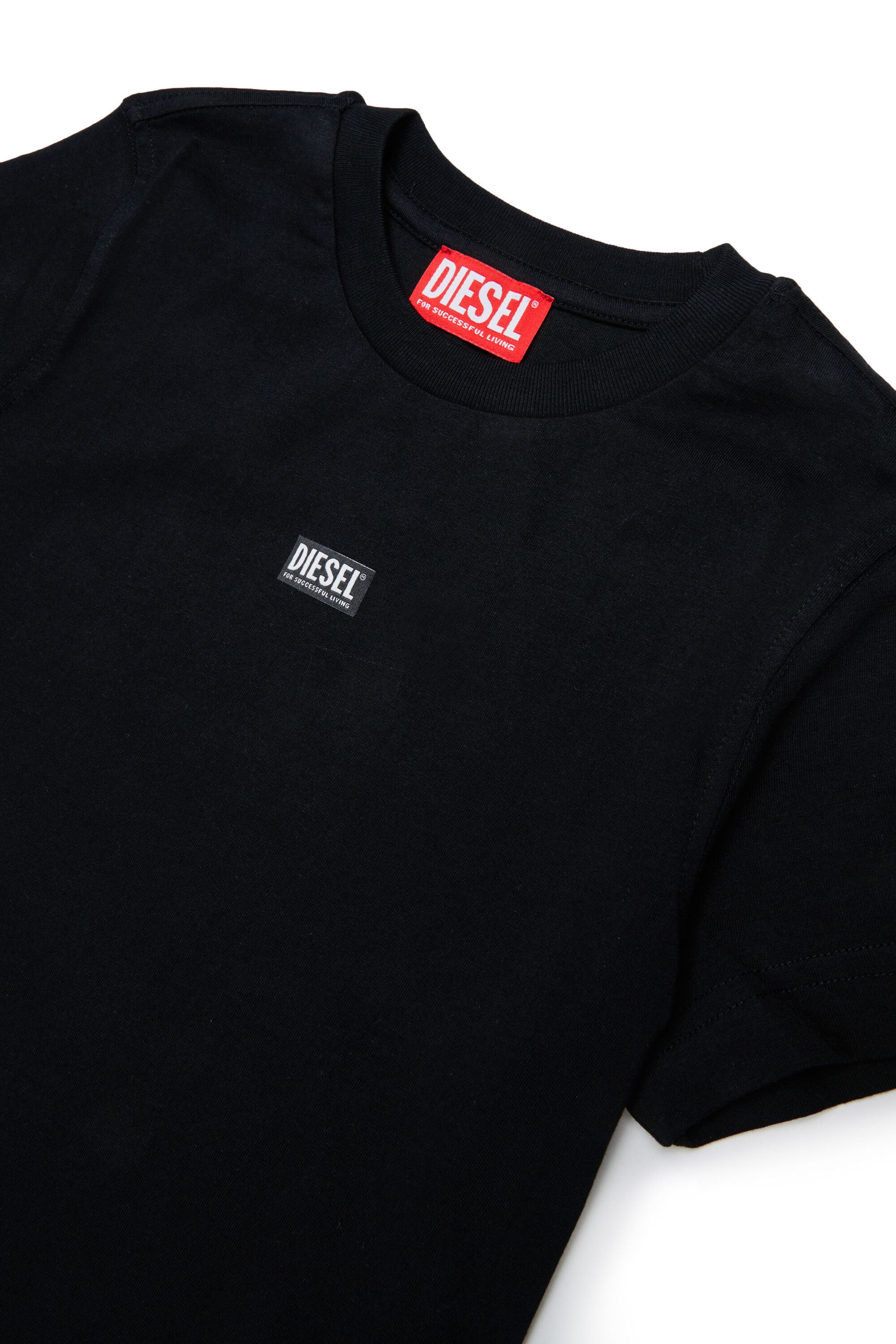 Diesel - TJUSTR7, Herren Baumwoll-T-Shirt mit kleinem Biscotto-Logo in Schwarz - 3