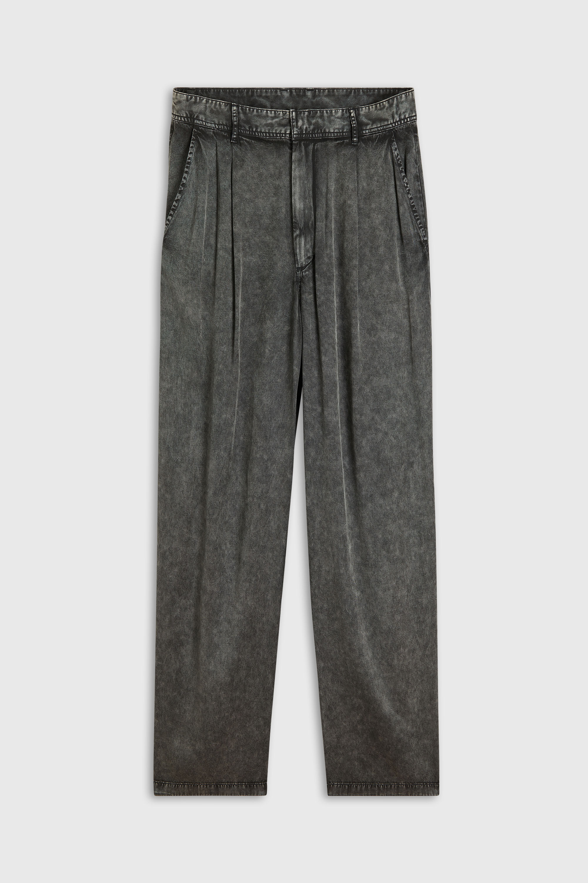 Diesel - P-FAUST-NIBC, Herren Wide-Leg-Hose aus Viskose in Denim-Optik in Schwarz - 2