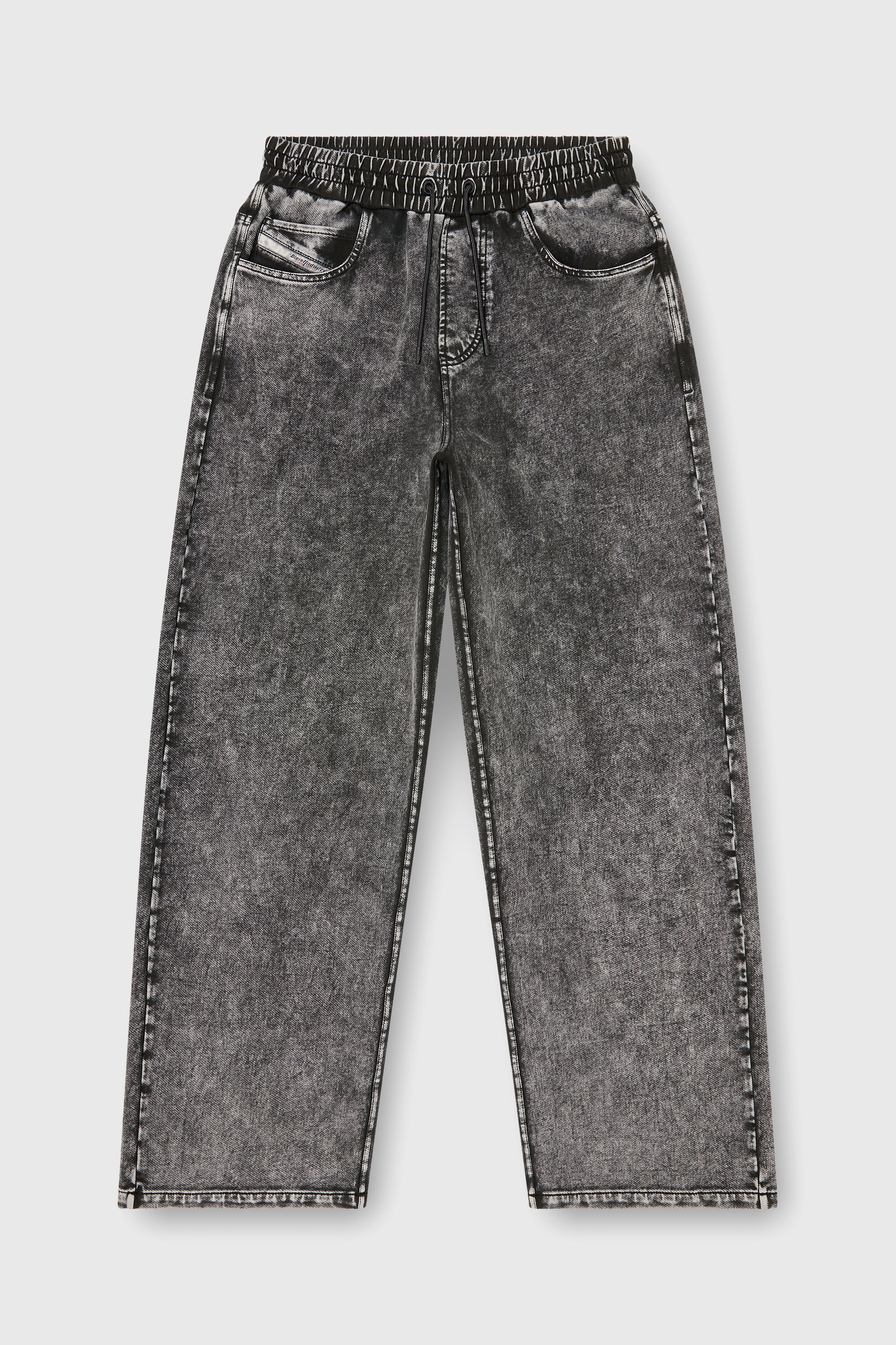 Diesel - P-STUK, Herren Sweatpants mit Denim-Effekt in Dunkelgrau - 2