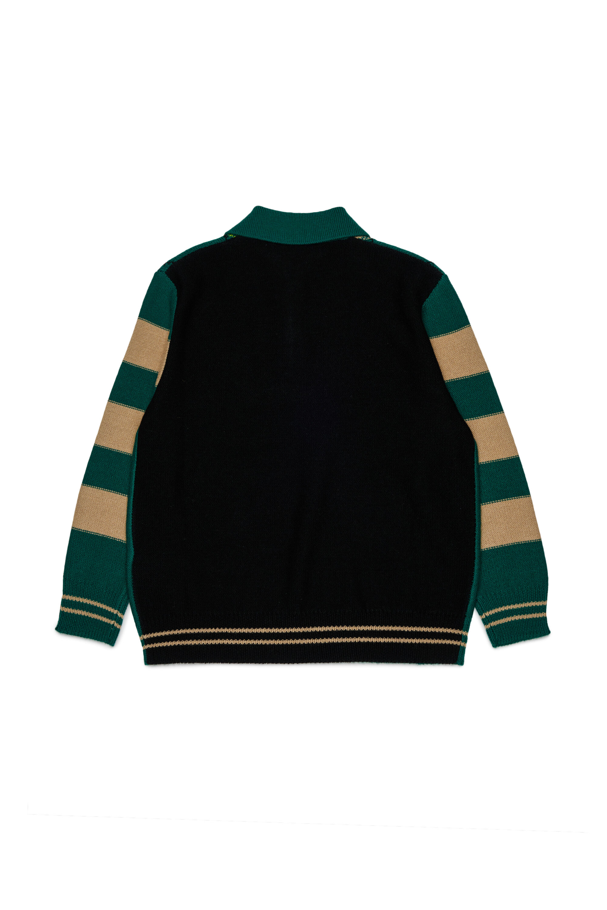 Diesel - KROMBY OVER, Unisex Polo-Pullover aus Wollmischung mit Argyle-Muster in Gr&uuml;n - 2
