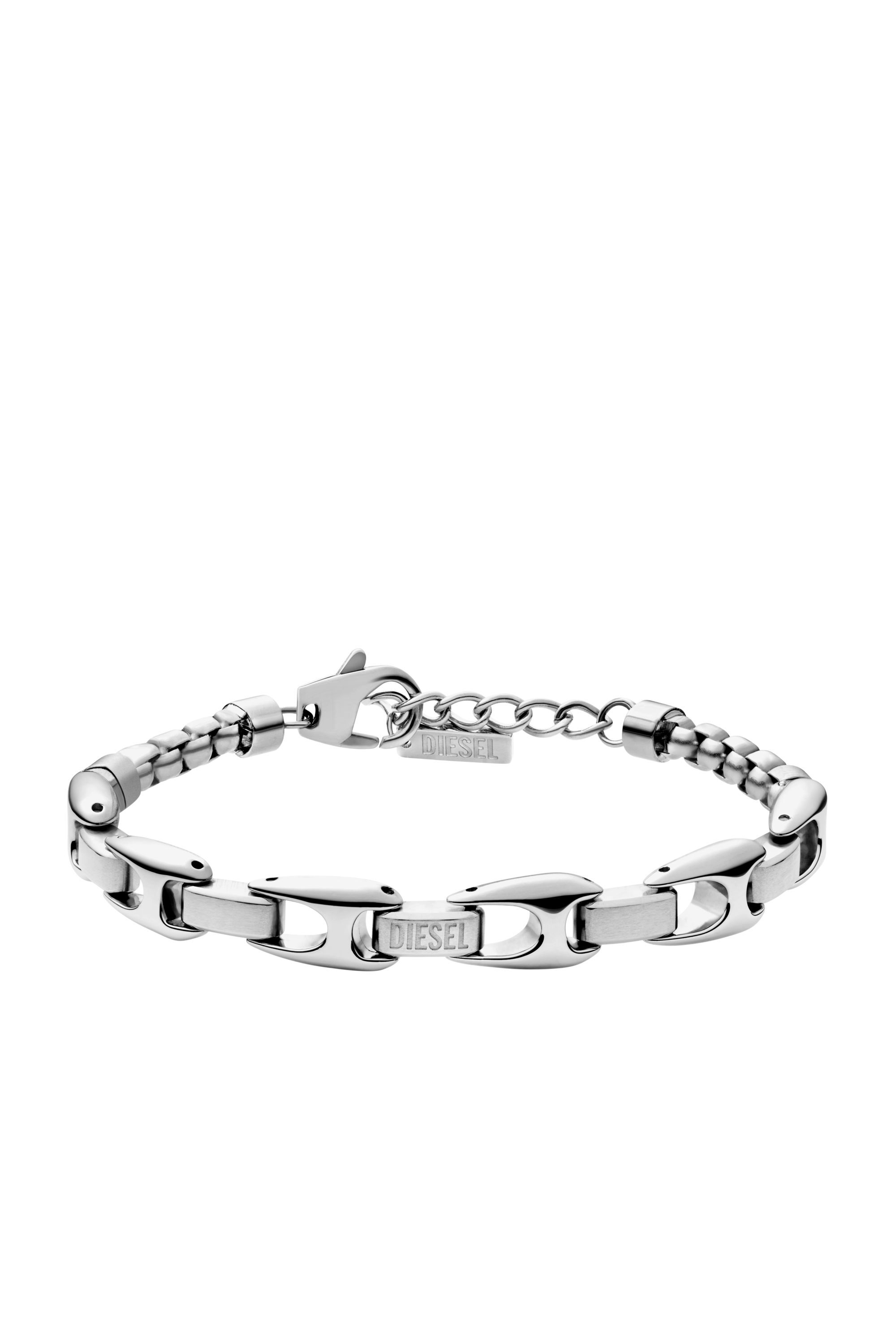 Diesel - DX1633040 JEWELLERY, Unisex Armband mit Kettendesign aus Edelstahl in Silber - 1