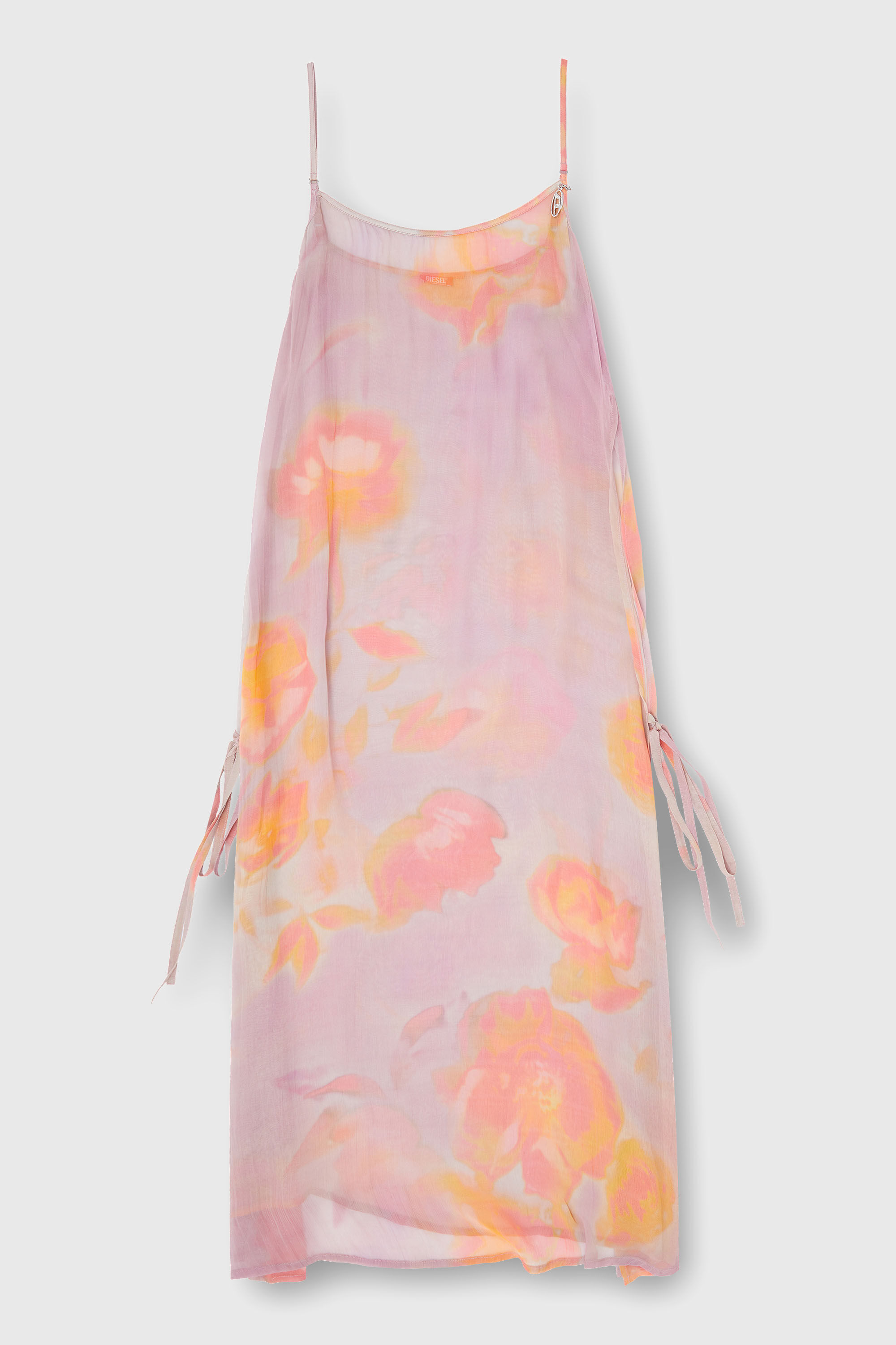 Diesel - VANYA-UTLT, Damen Strandkleid aus Chiffon mit Blumenmuster in Lila - 5