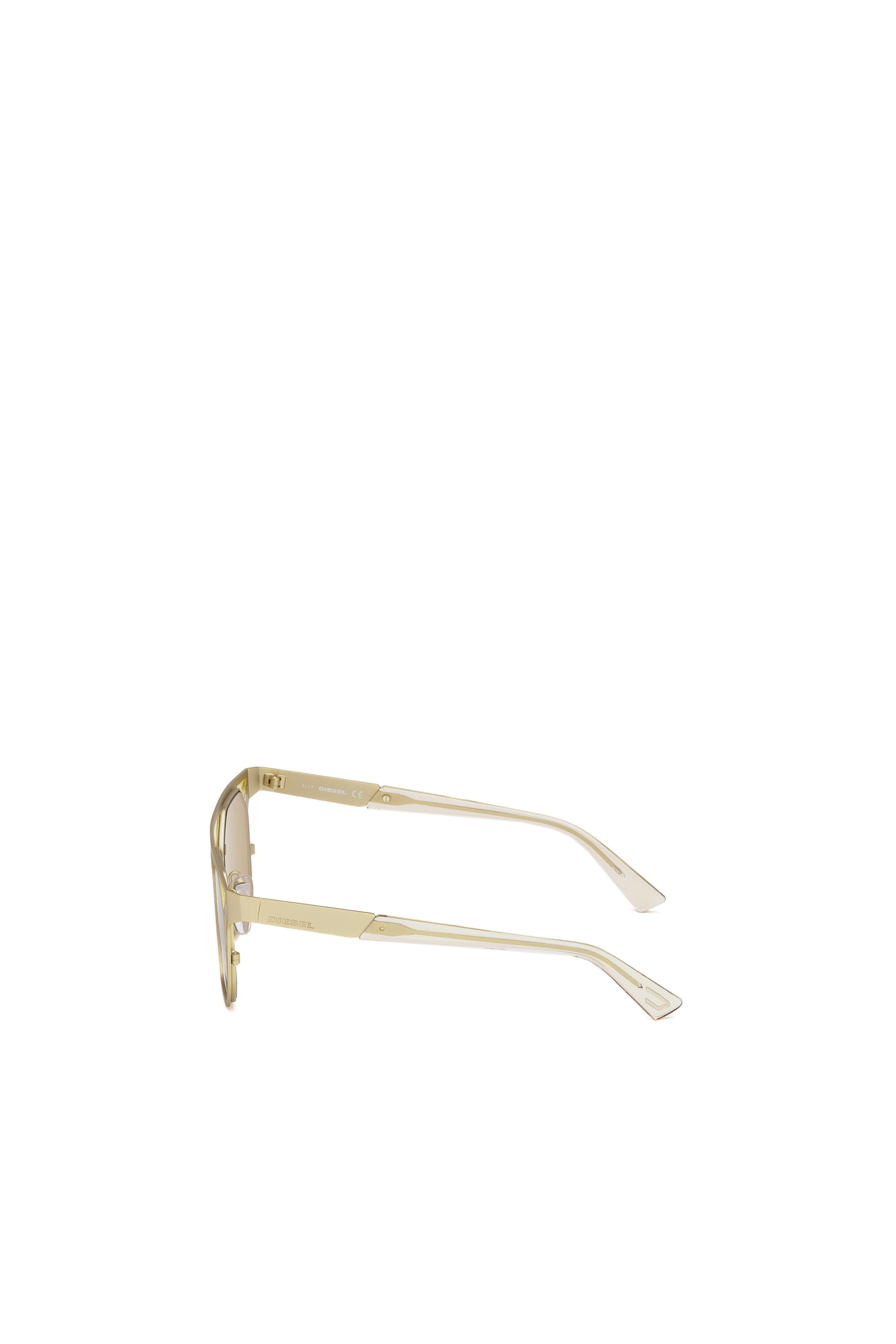 Diesel - DL0249, Damen Sonnenbrille im Stil von Buntglasfenstern in Gold - 4