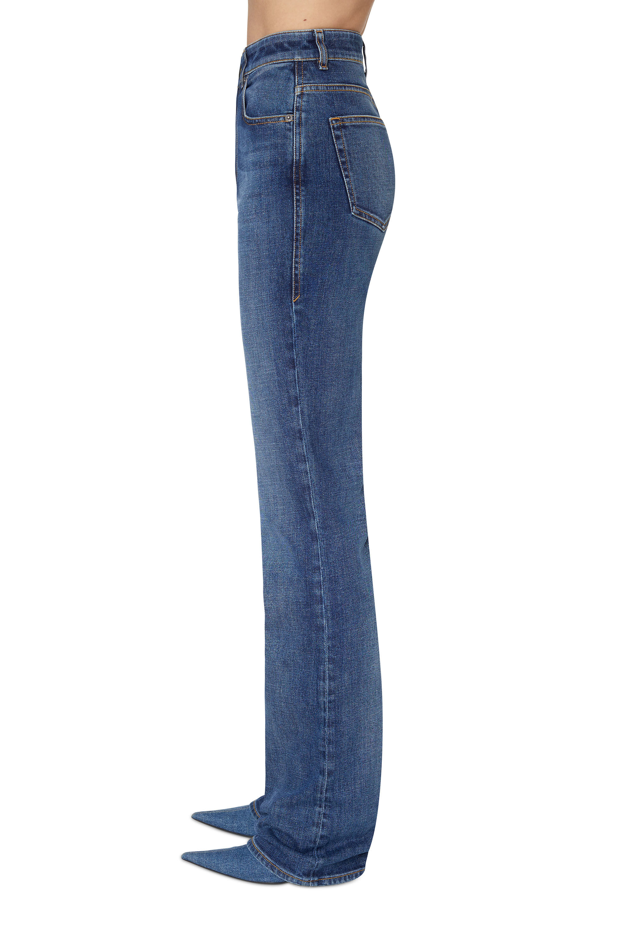 Diesel - Bootcut and Flare Jeans D-A01 09F52, Mittelblau - Image 5