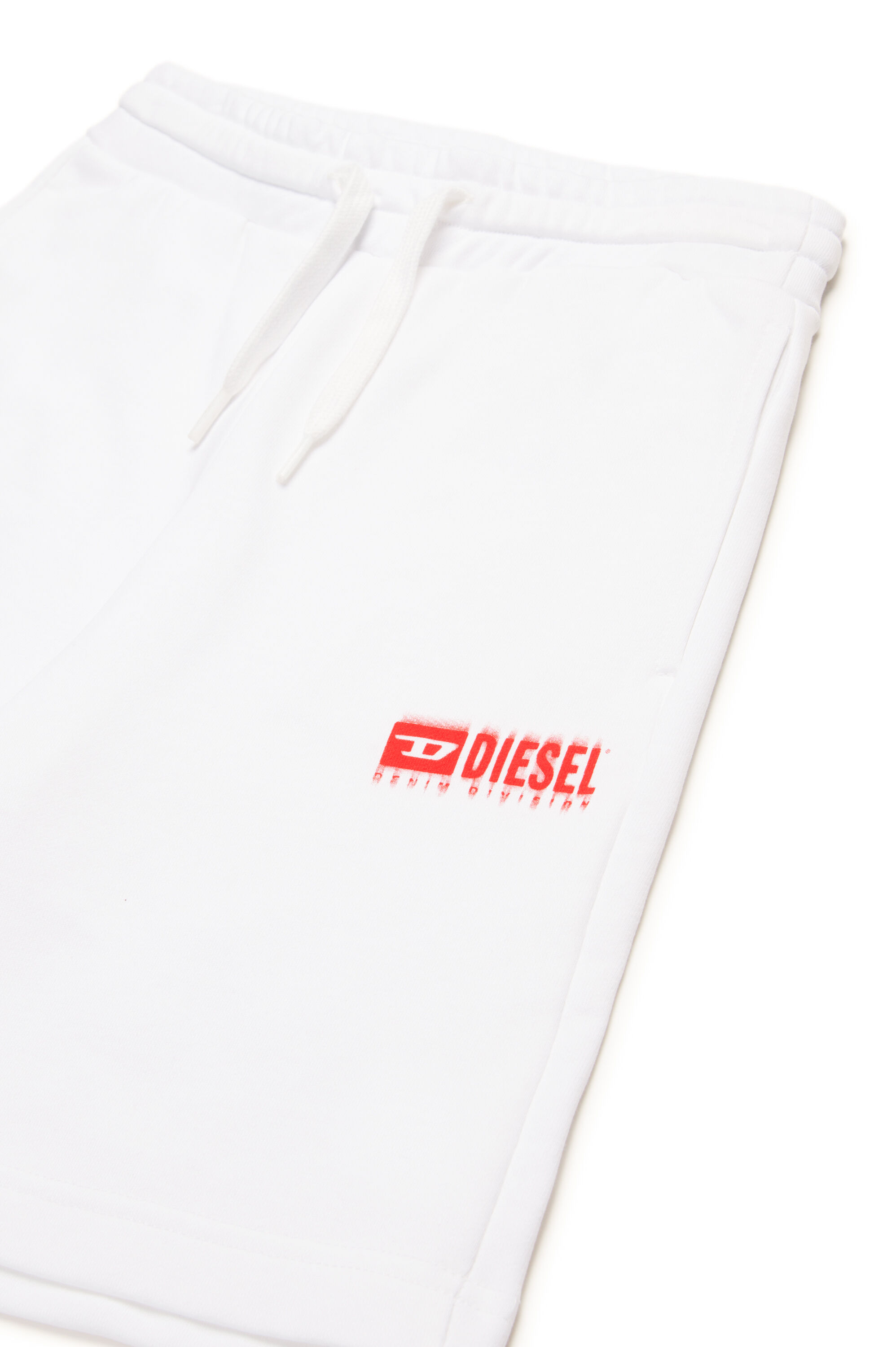 Diesel - PBASESHORT, Herren Sweatshorts mit Dégradé-Logo in Weiß - 3
