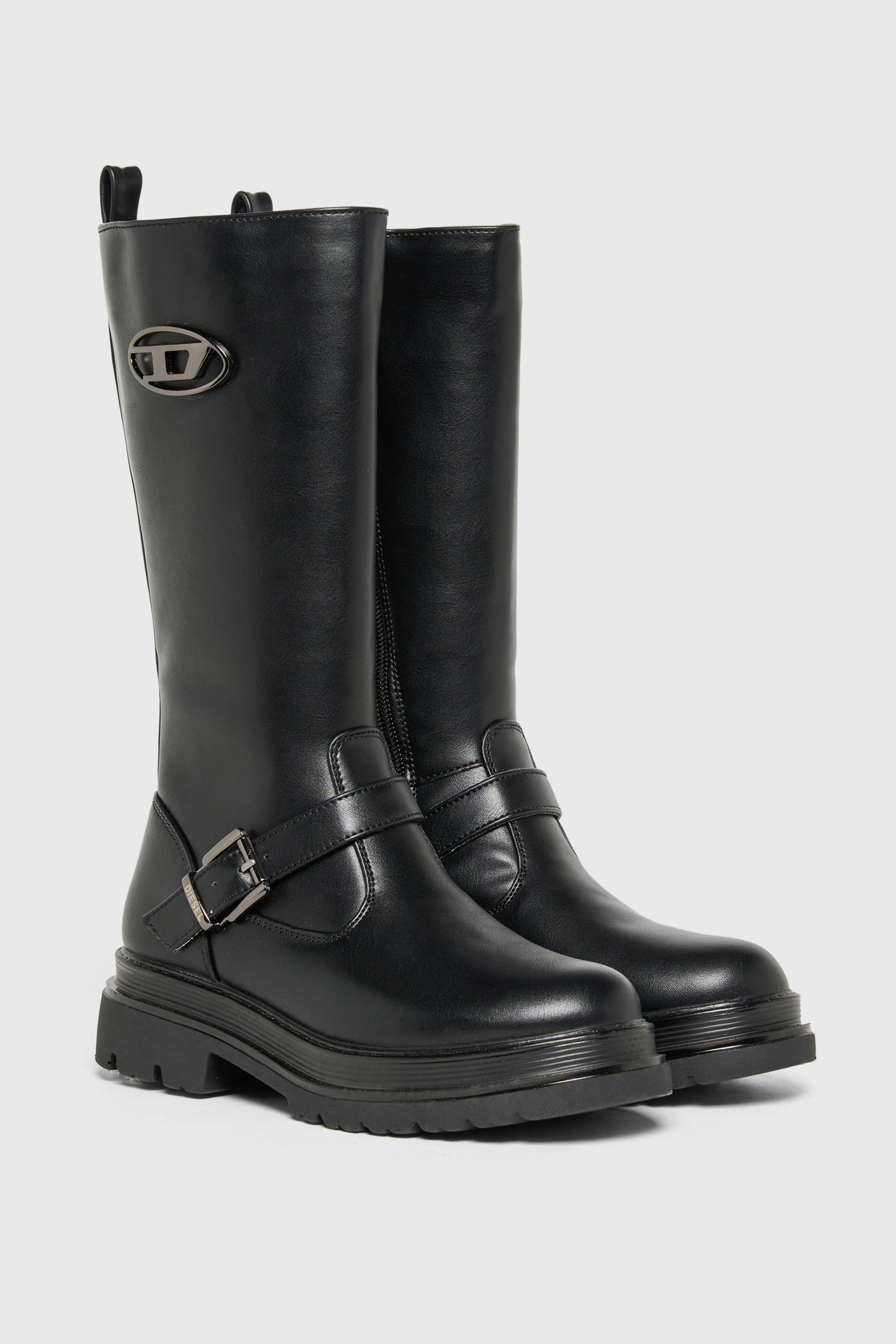 Diesel - D-KRILTY, Unisex D-Krilty - Hohe Stiefel mit Schnallendetail in Schwarz - 2