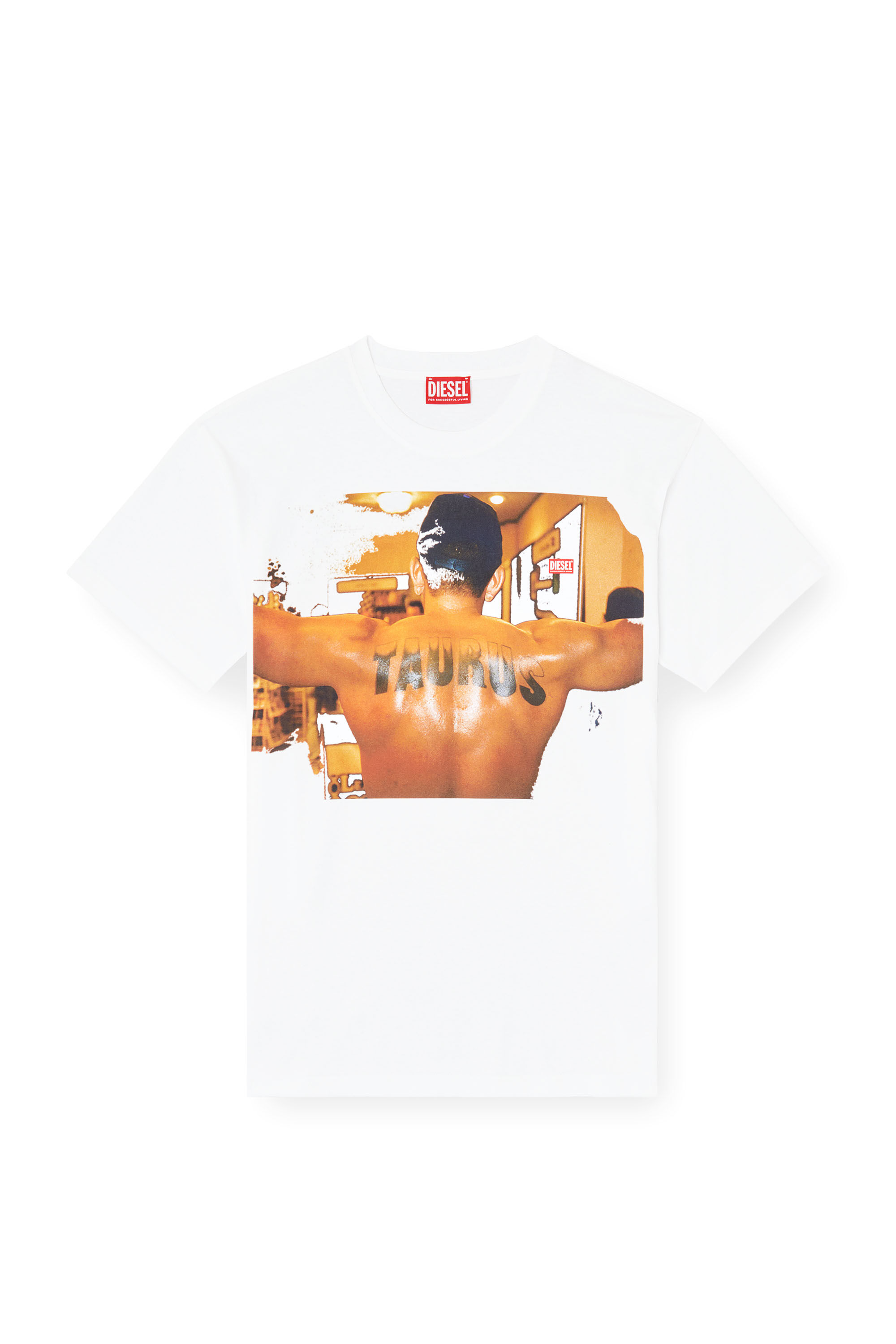 Diesel - PR-T-NORM-TOM25-1, Unisex T-Shirt mit Grafik-Print in Weiß - 2