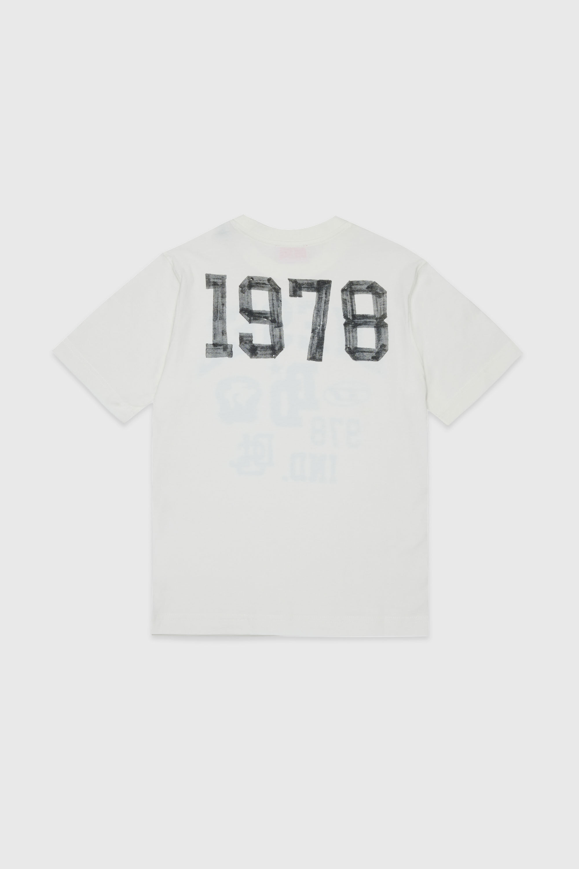 Diesel - TBAND OVER, Herren Baumwoll-T-Shirt mit varsity-Grafik in Wei&szlig; - 2