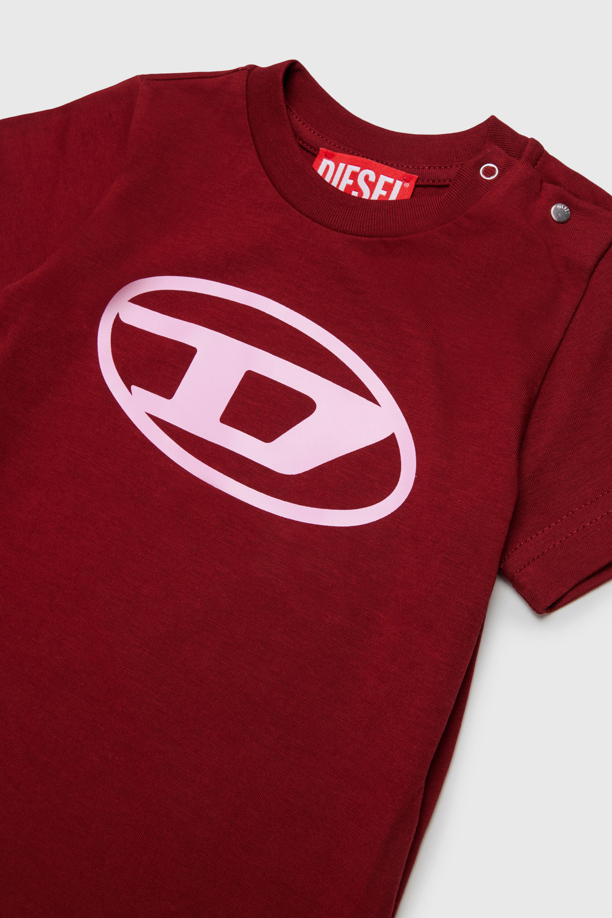 Diesel - TIELB, Herren Baumwoll-T-Shirt mit Oval D Print in Rot - 3