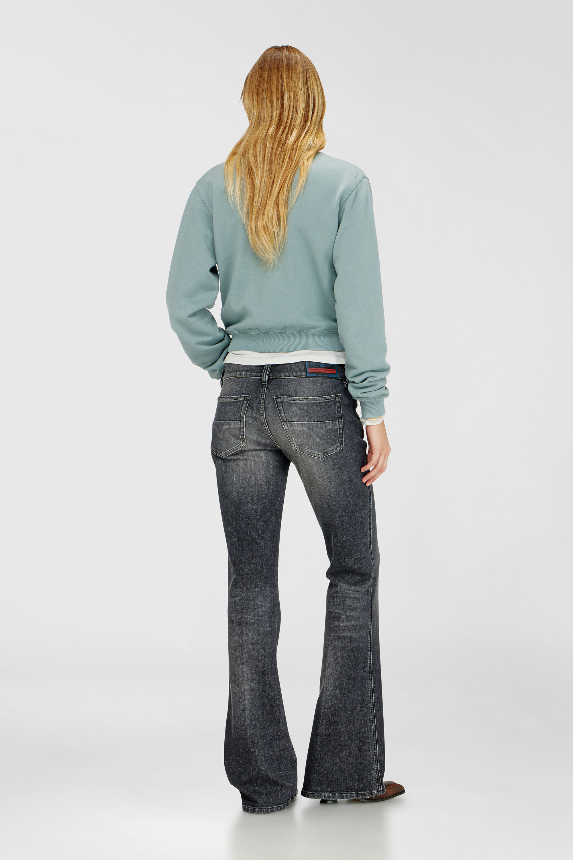 Diesel - Damen Bootcut Jeans D-Hush 0CIAU, Schwarz/Dunkelgrau - 3