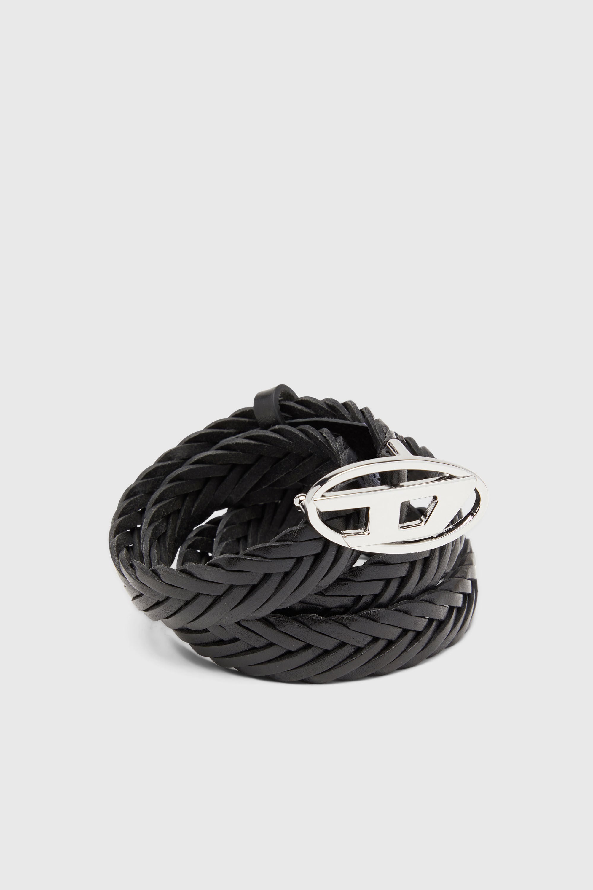 Diesel - B-1DR 20, Damen 1.9 cm geflochtener Lederg&uuml;rtel in Schwarz - 3