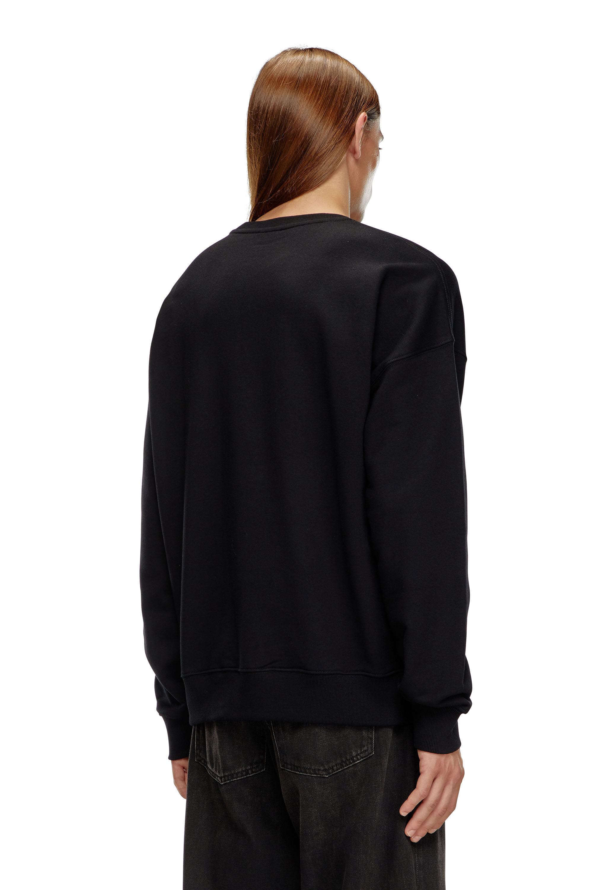 Diesel - S-ROB-DOVAL-PJ, Herren Sweatshirt mit oval D-Patch in Schwarz - 4