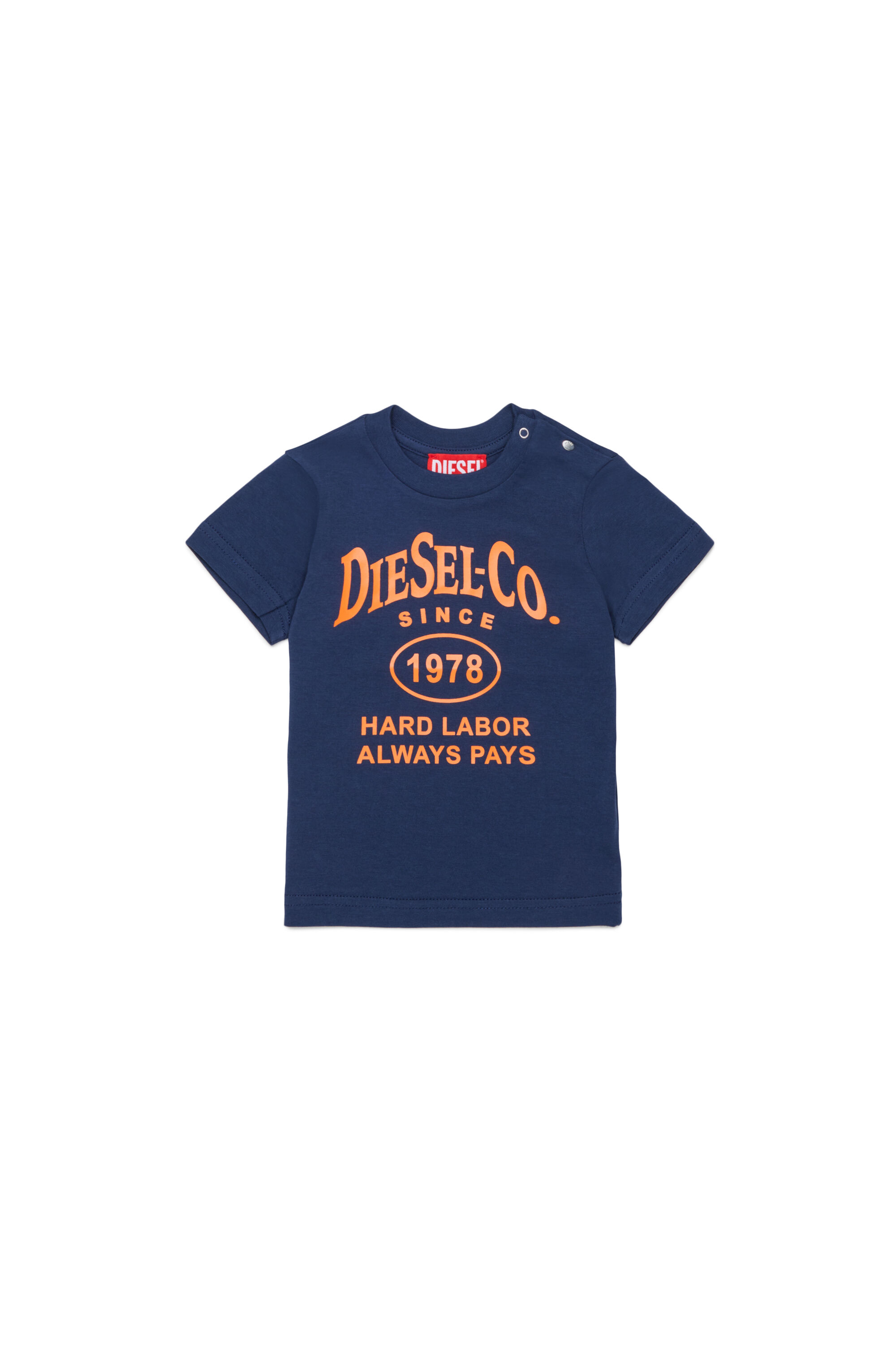 Diesel - TSINB, Herren T-Shirt aus Baumwolle mit Slogan-Print in Dunkelblau - 1