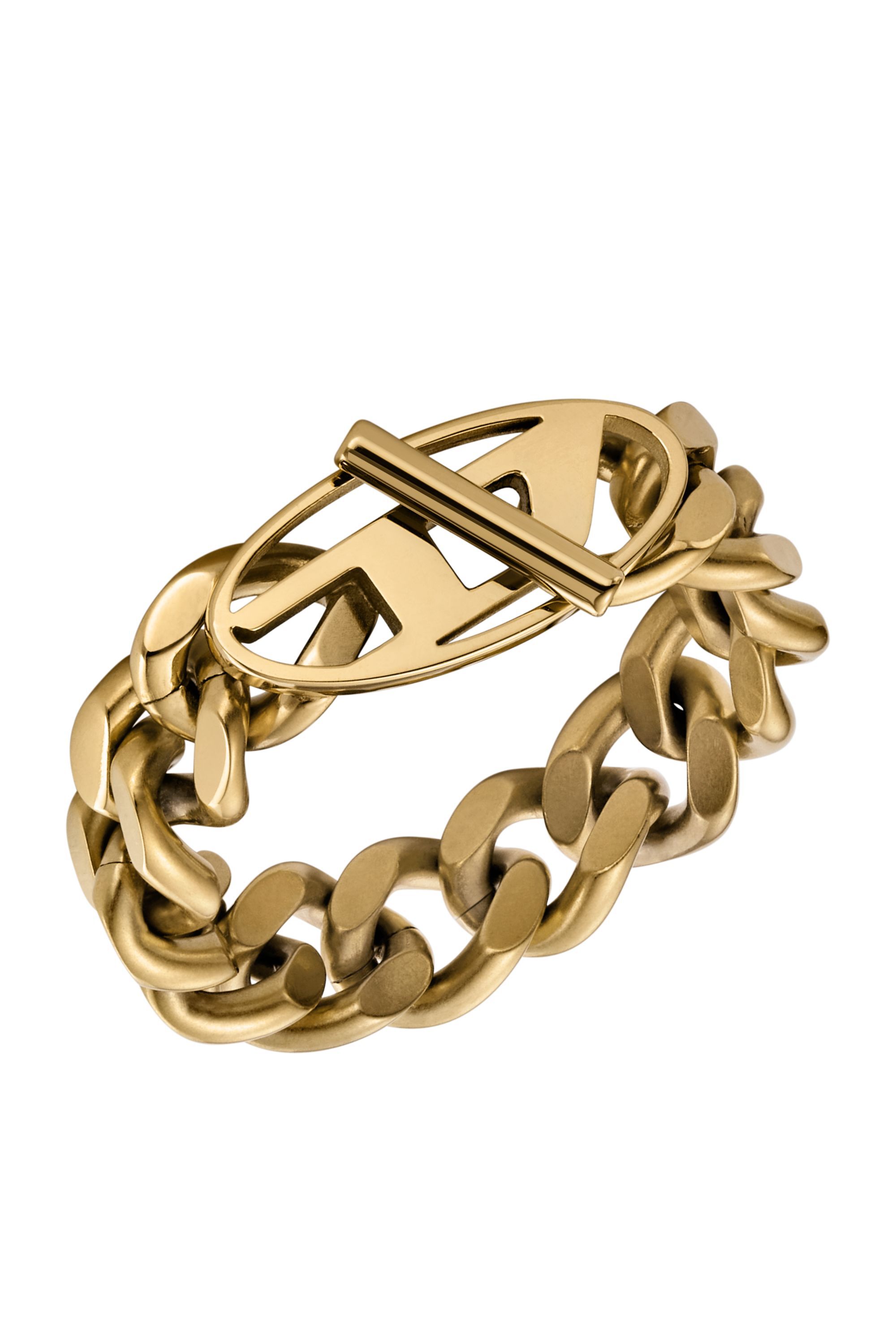 Diesel - DX1568710 JEWEL, Unisex Softer Gliederring aus goldenem Edelstahl in Gold - 1