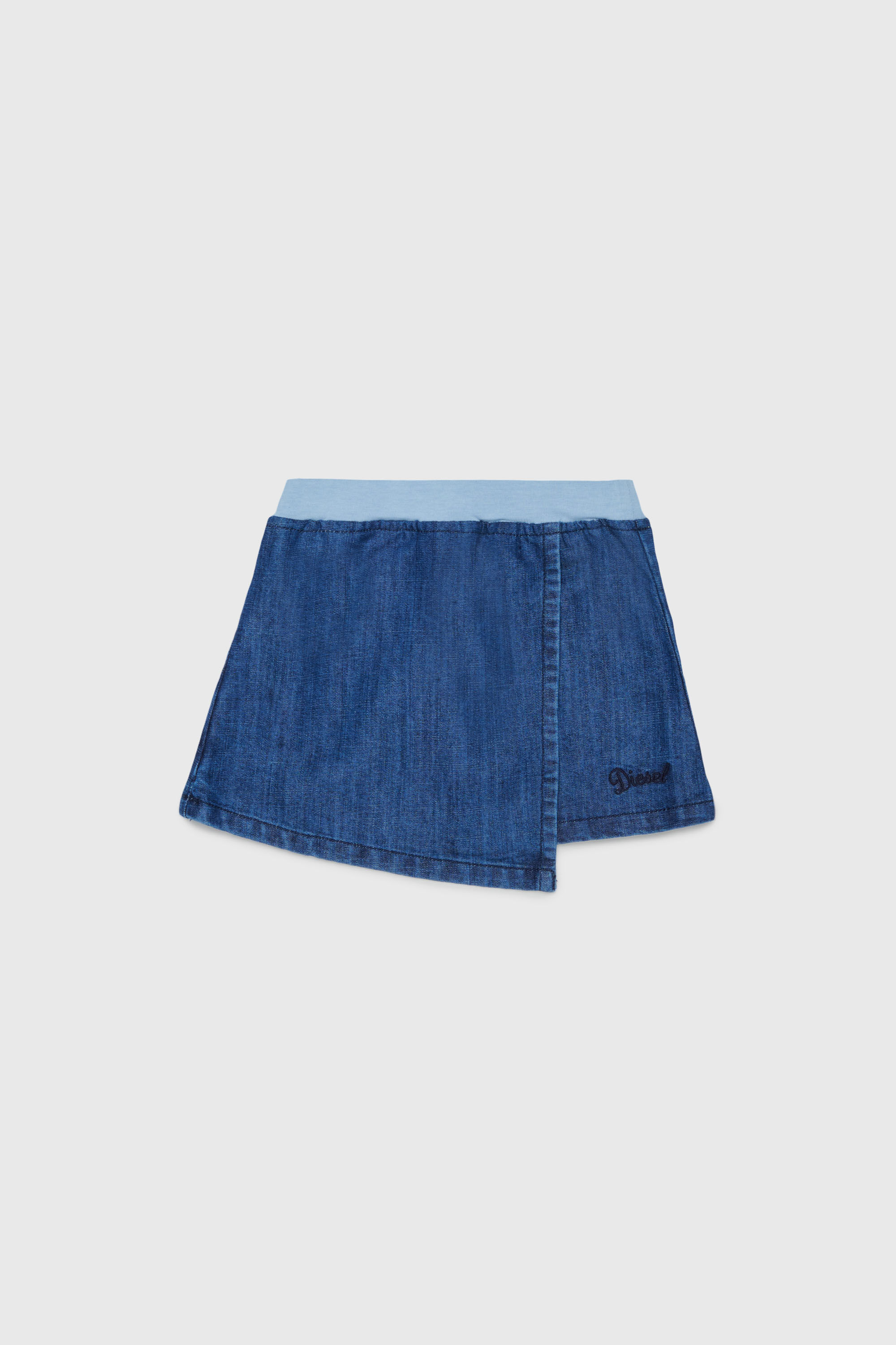 Diesel - GLINIMB, Damen Wickelrock aus denim in Mittelblau - 1