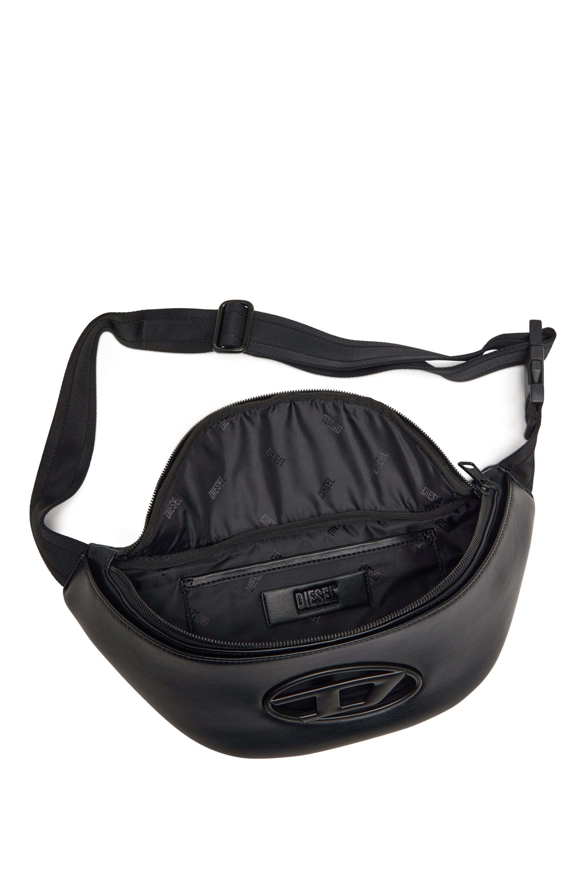 Diesel - HOLI-D BELT BAG M, Herren Holi-D-Gürteltasche aus PU und Neopren in Schwarz - 2