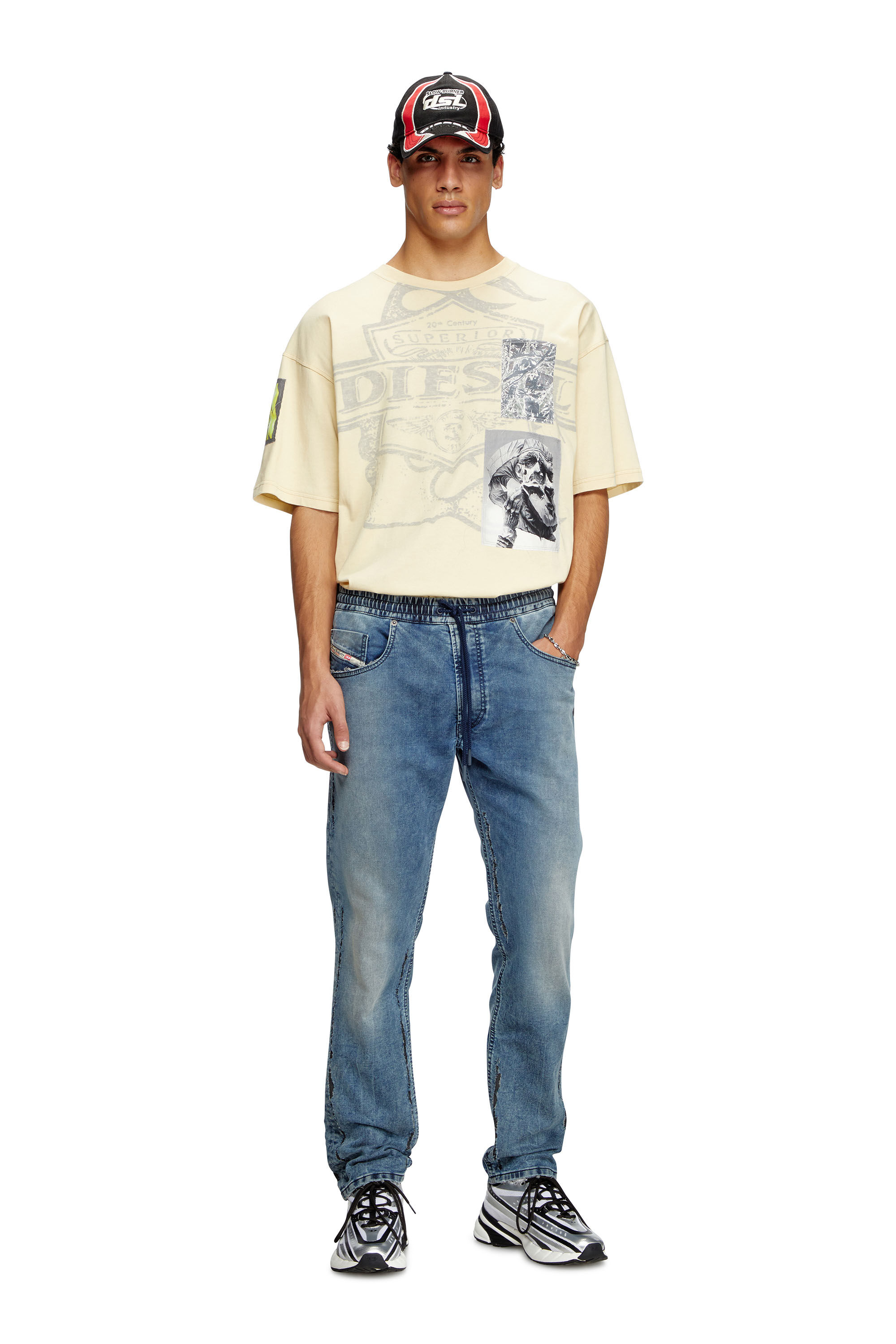 Diesel - Herren Regular 2030 D-Krooley Joggjeans® 09K64, Mittelblau - 1