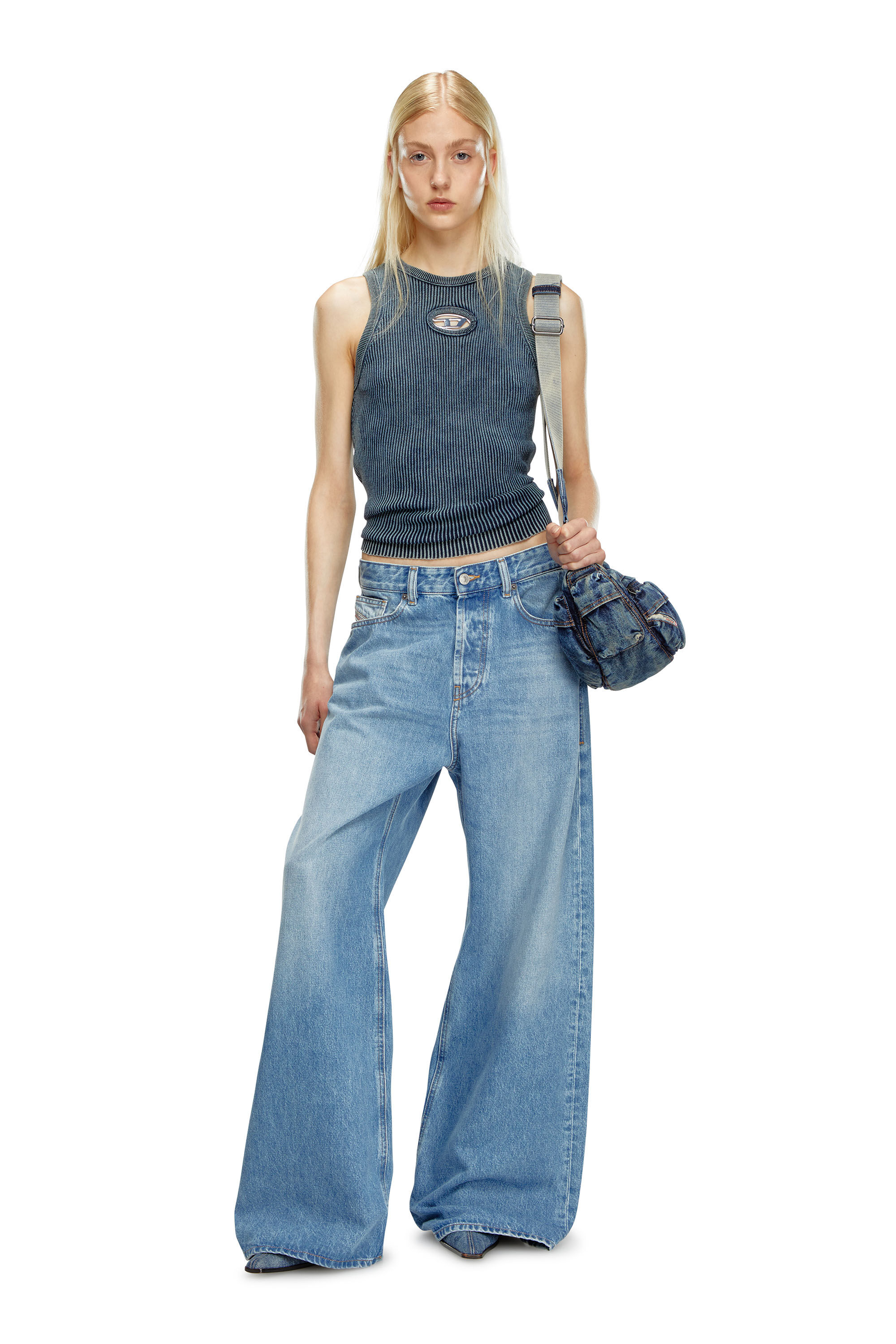 Damen Relaxed Jeans | Schwarz/Dunkelgrau | Diesel 1996 D-Sire