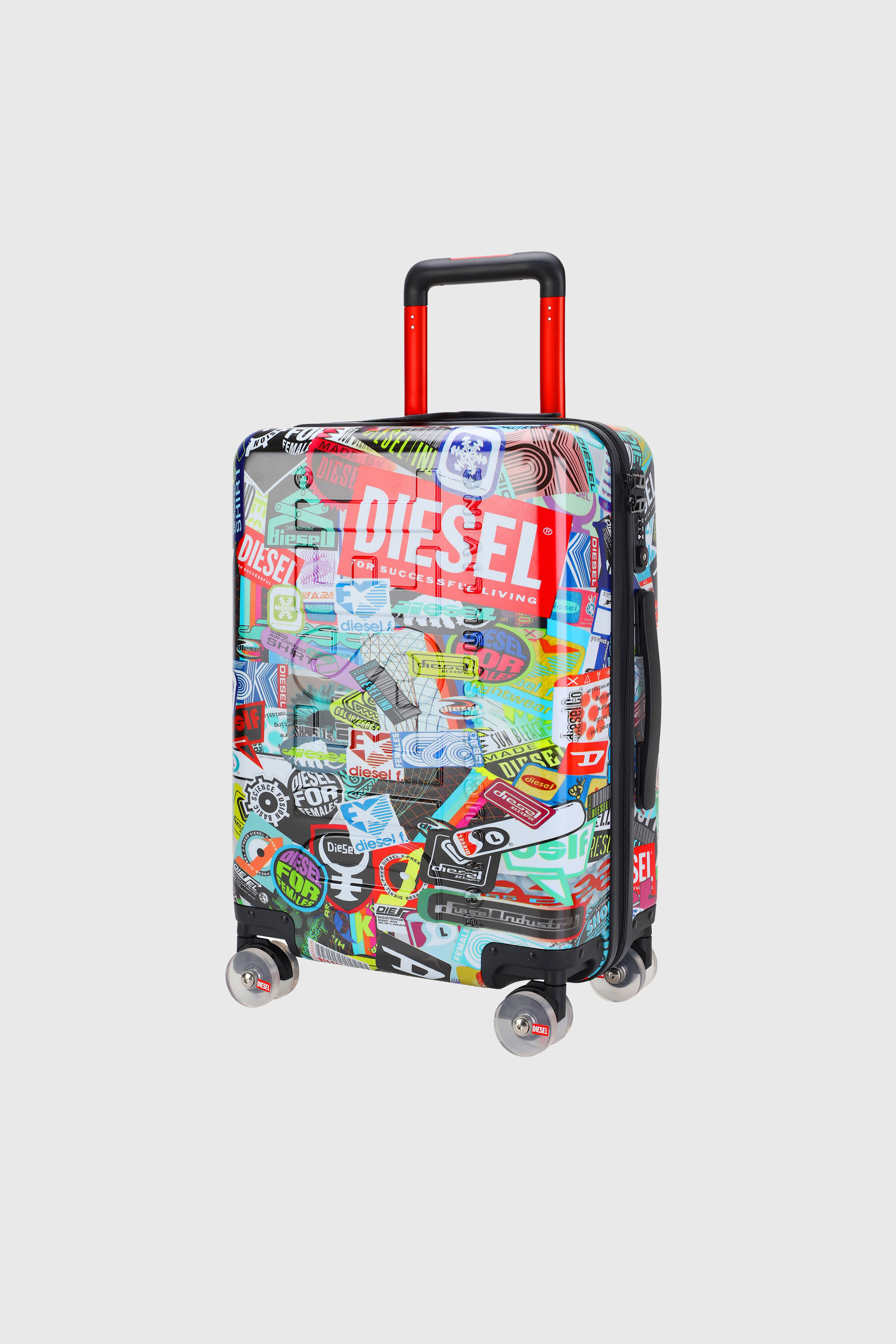 Diesel - DIESEL PC PRINTED TROLLEY-STICKERS- DSL0, Unisex Koffer im Sticker-Stil Gr&ouml;&szlig;e S in Bunt - 6
