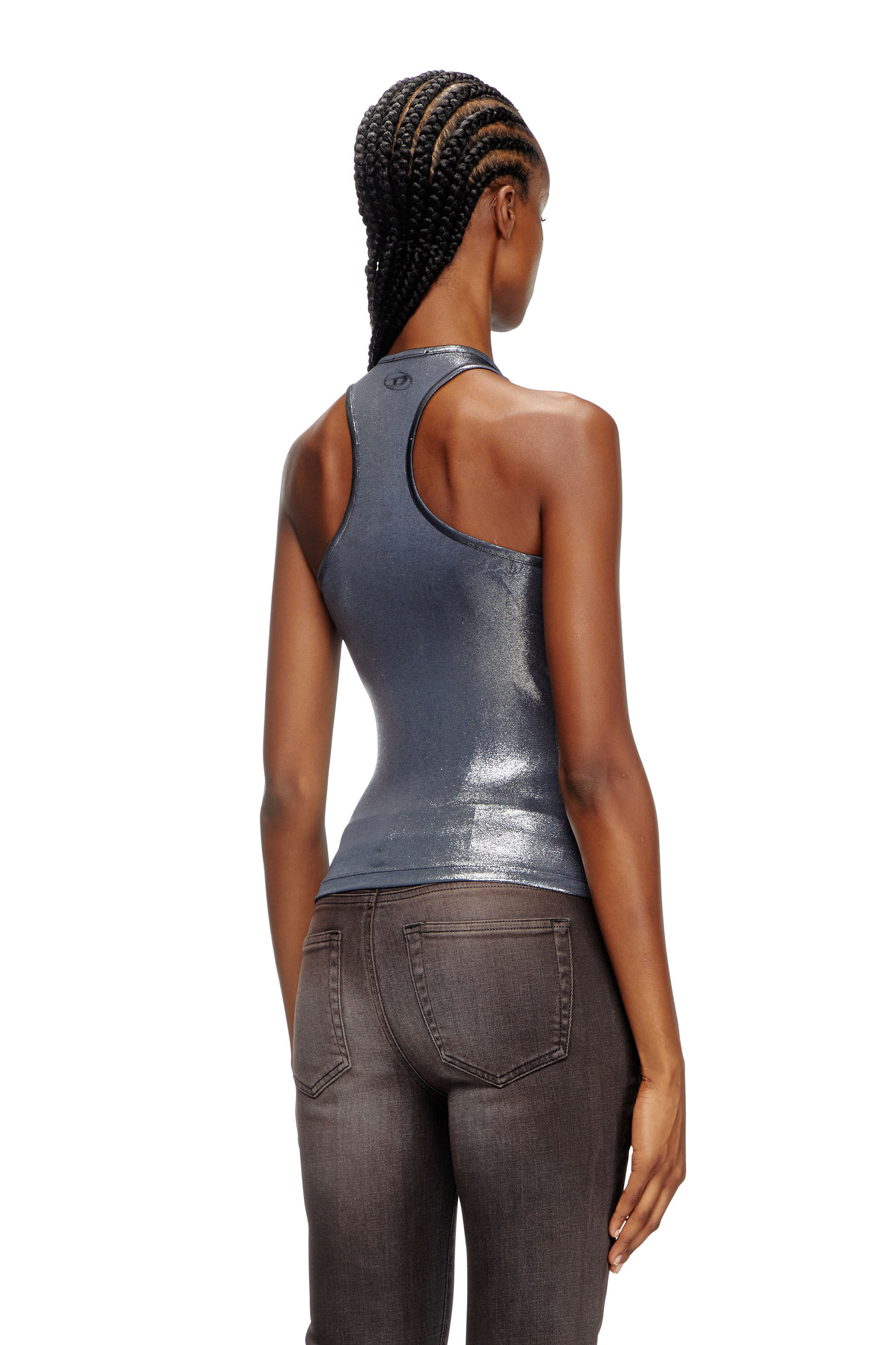 Diesel - T-AMA, Damen Metallic-Tanktop in Blau - 4
