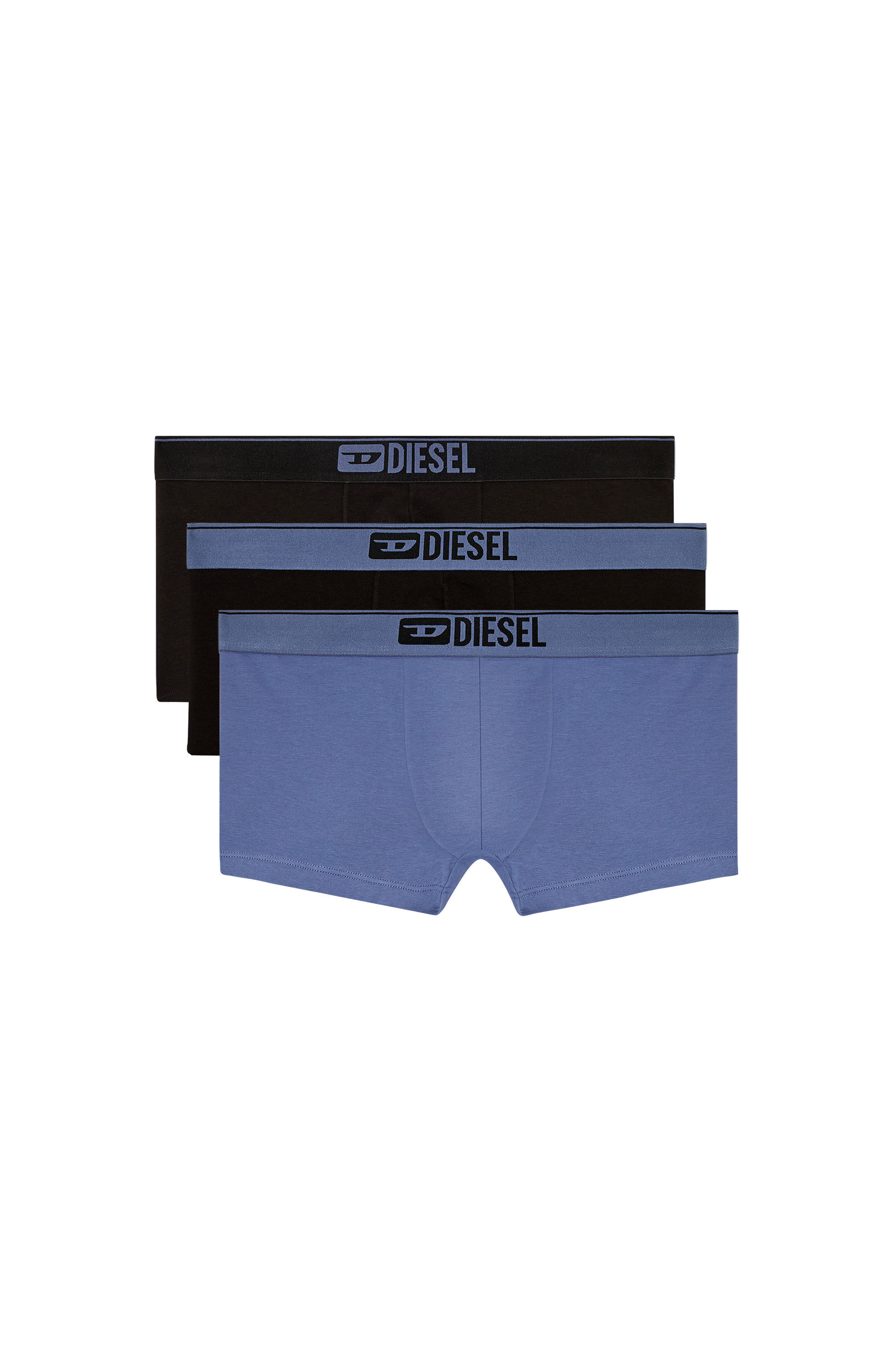 Diesel - UMBX-DAMIENTHREEPACK, Herren Einfarbige Retropants im Dreierpack in Schwarz/Blau - 2