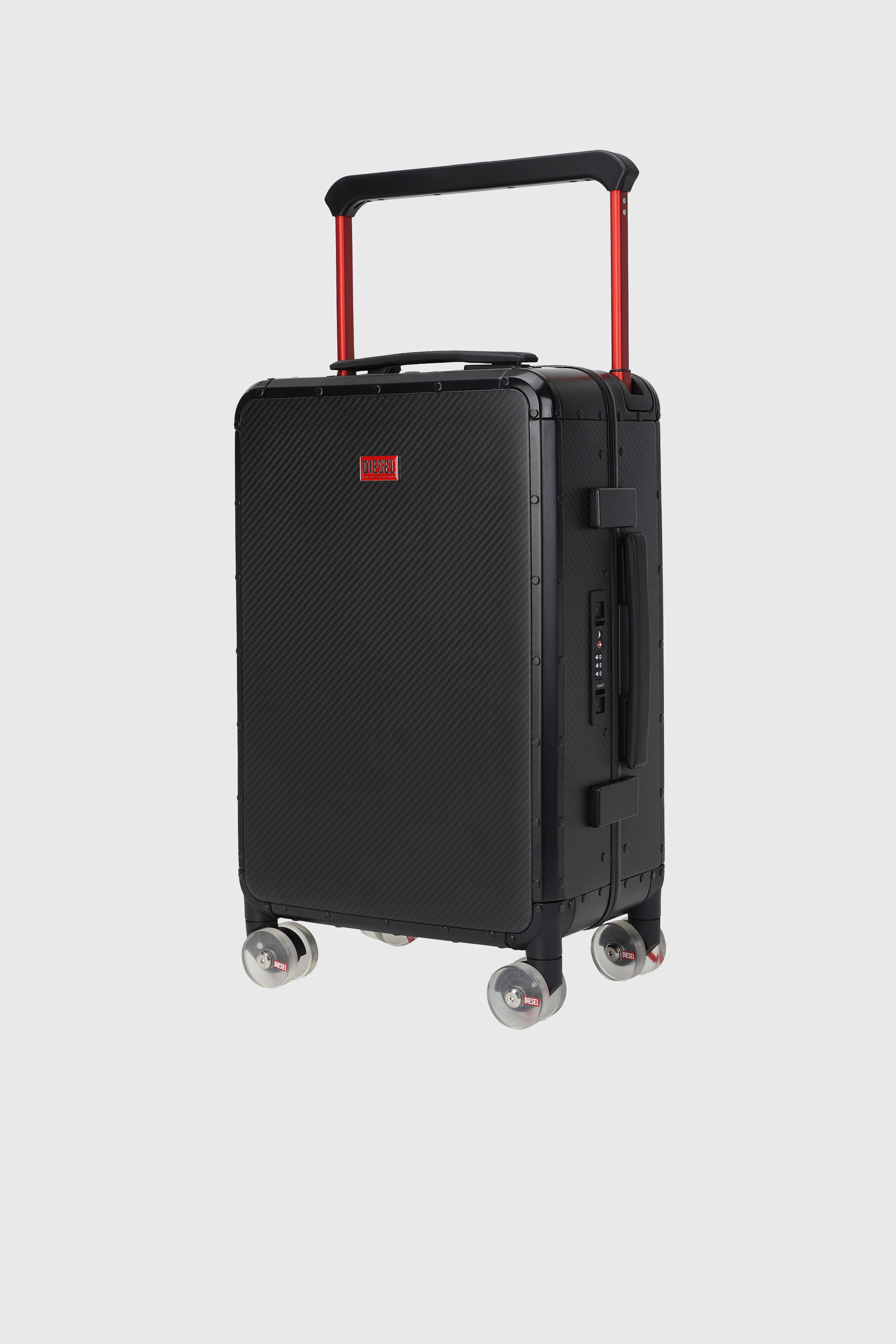 Diesel - DSL CARBON FIBER TROLLEY-BLACK- DSL001, Unisex's Carbon fiber suitcase size S in Black - 5