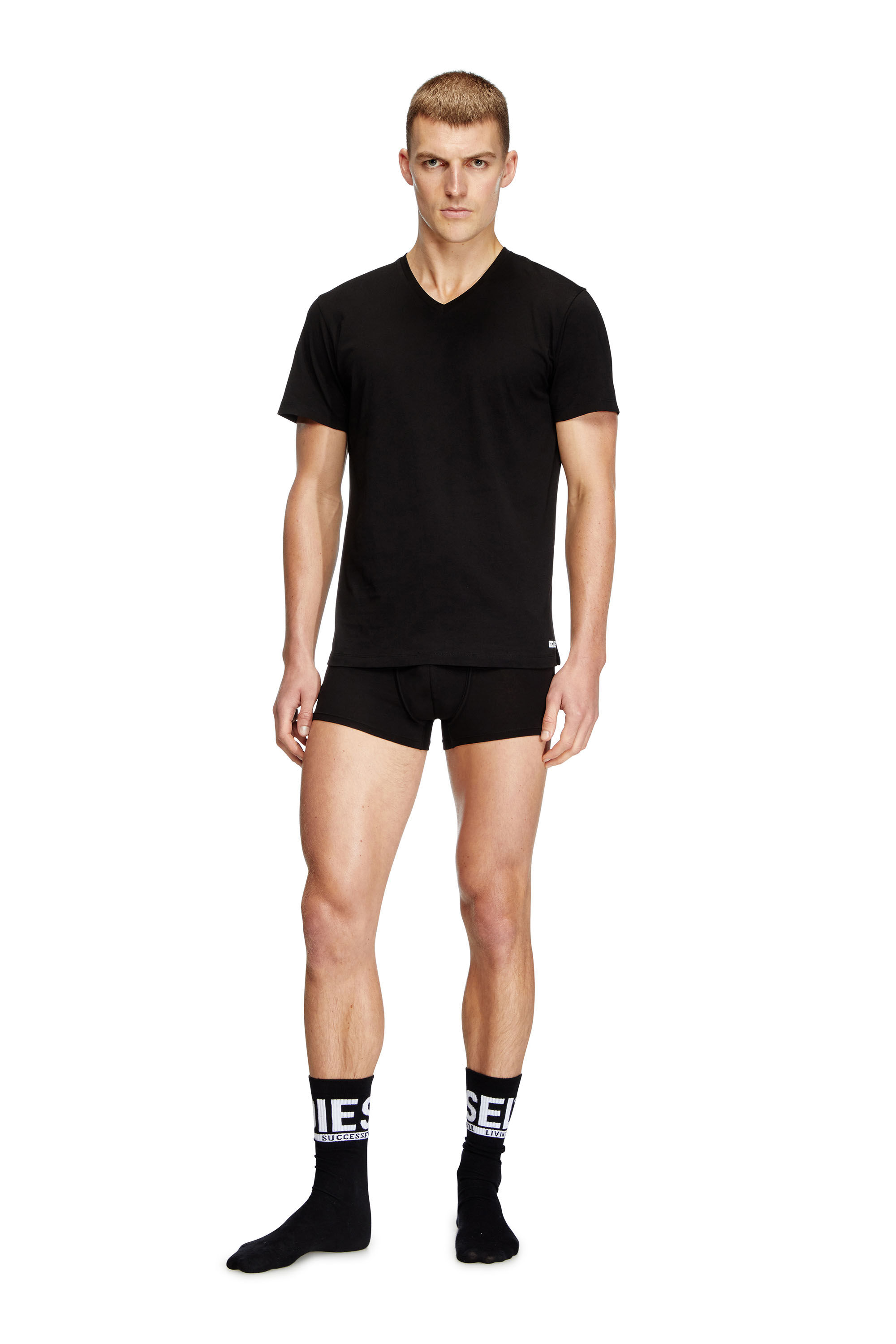 Diesel - MICHAEL-D-BOX-3PACK, Herren T-Shirts mit V-Ausschnitt im Dreierpack in Schwarz - 1
