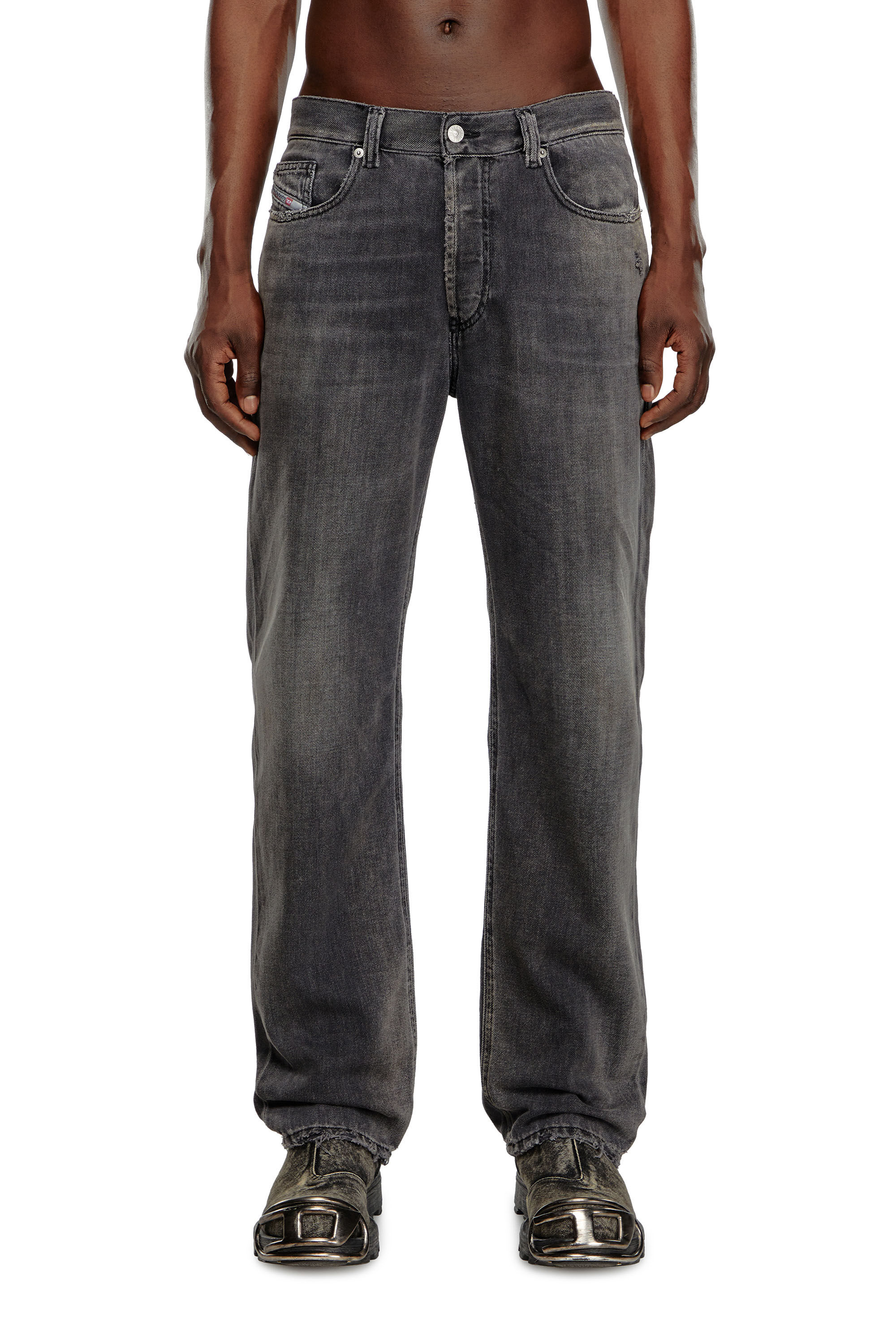 Diesel - Herren Straight Jeans 2010 D-Macs 09K14, Schwarz/Dunkelgrau - Image 3