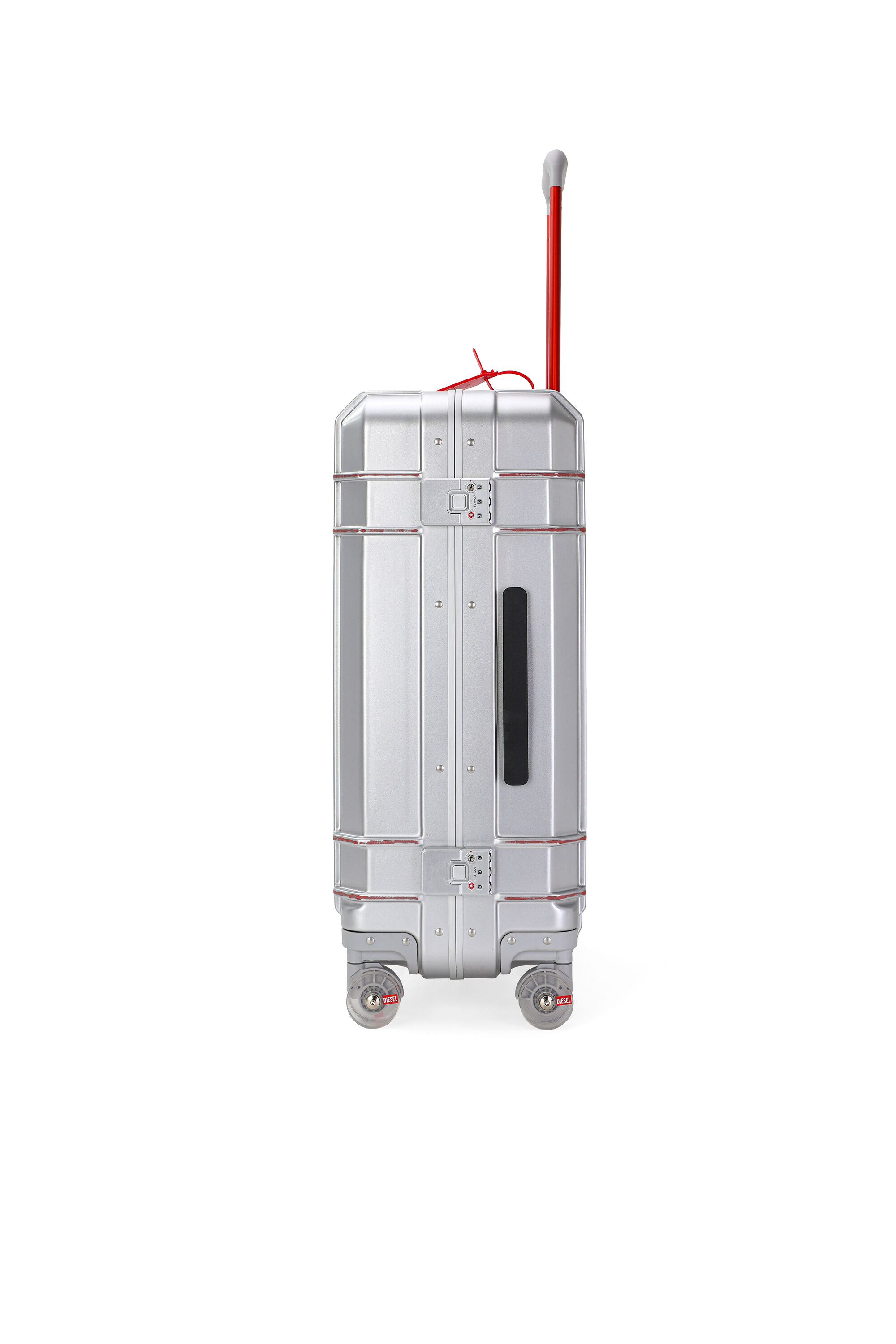 Diesel - DIESEL PC STRONG IMAGE TROLLEY- DSL003, Unisex Robuster Kabinenkoffer 24" in Silber - 3