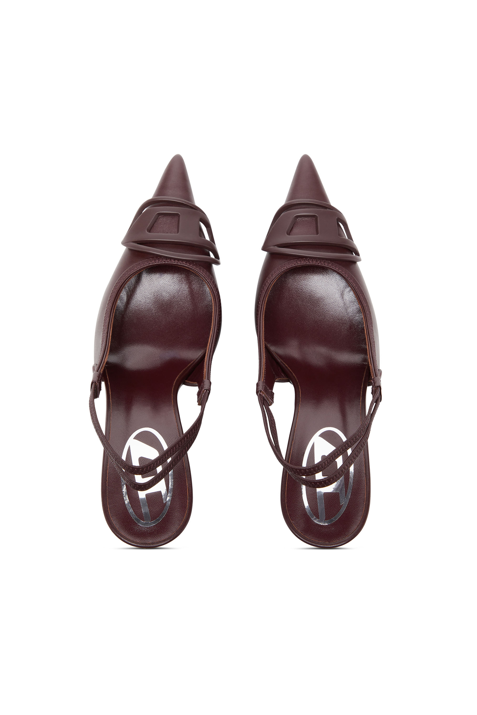 Diesel - D-VENUS SB, Damen D-Venus-Burgunderrote Slingback-Pumps aus Nappaleder in Burgunderrot - 5