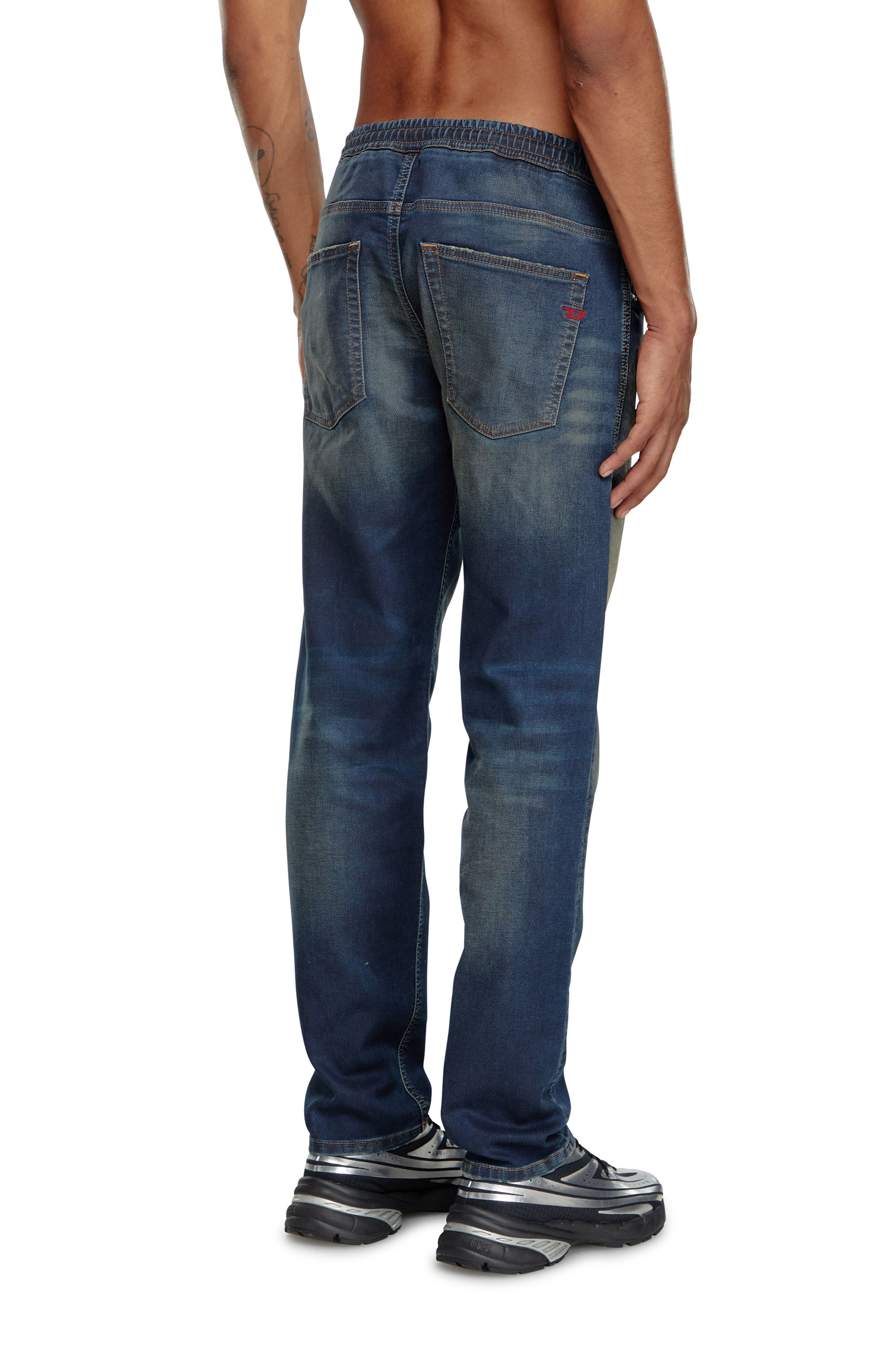 Diesel - Herren Tapered 2030 D-Krooley Joggjeans® 09J34, Dunkelblau - Image 4