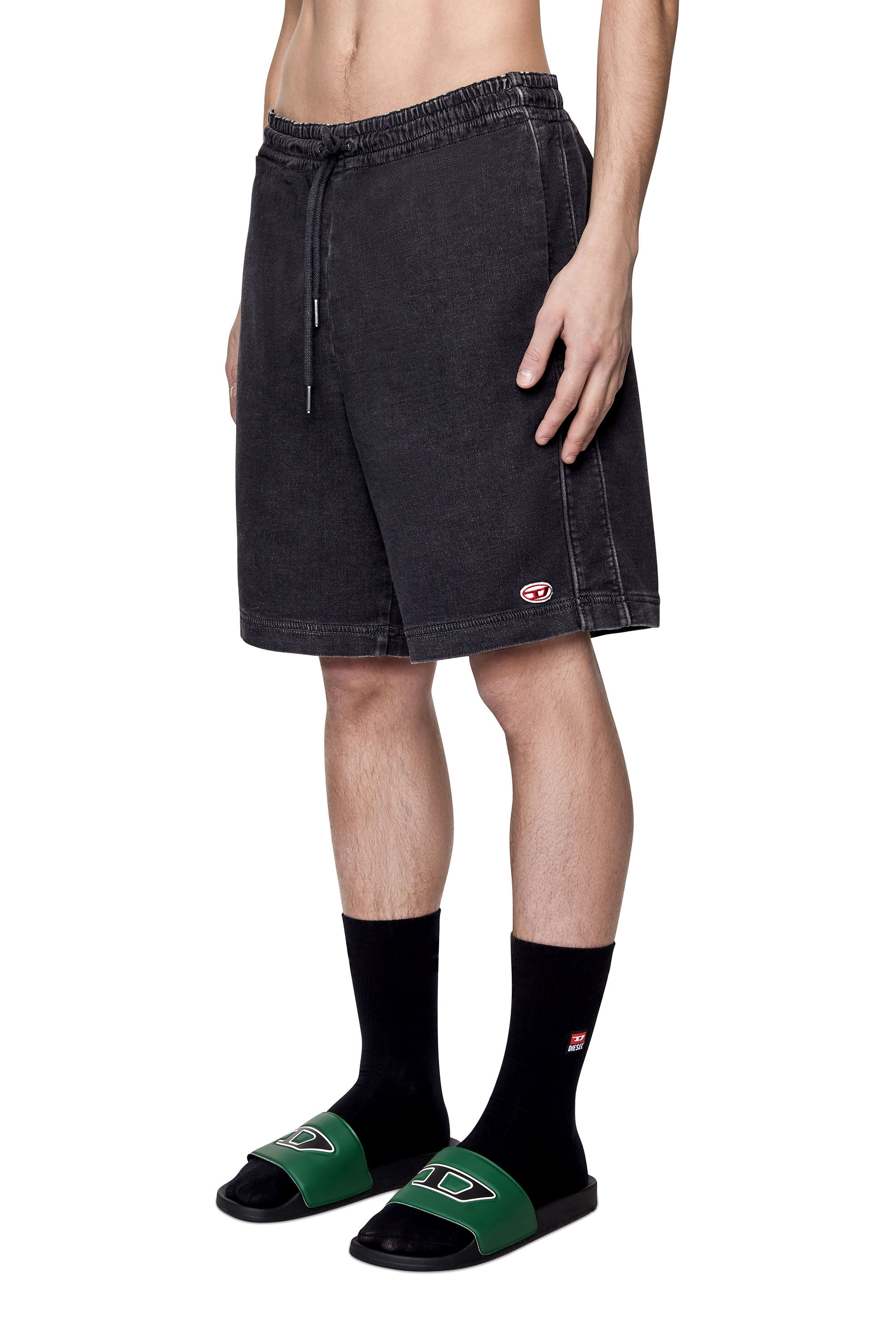 Diesel - D-BOXY TRACK DENIM SHORTS, Schwarz/Dunkelgrau - Image 5