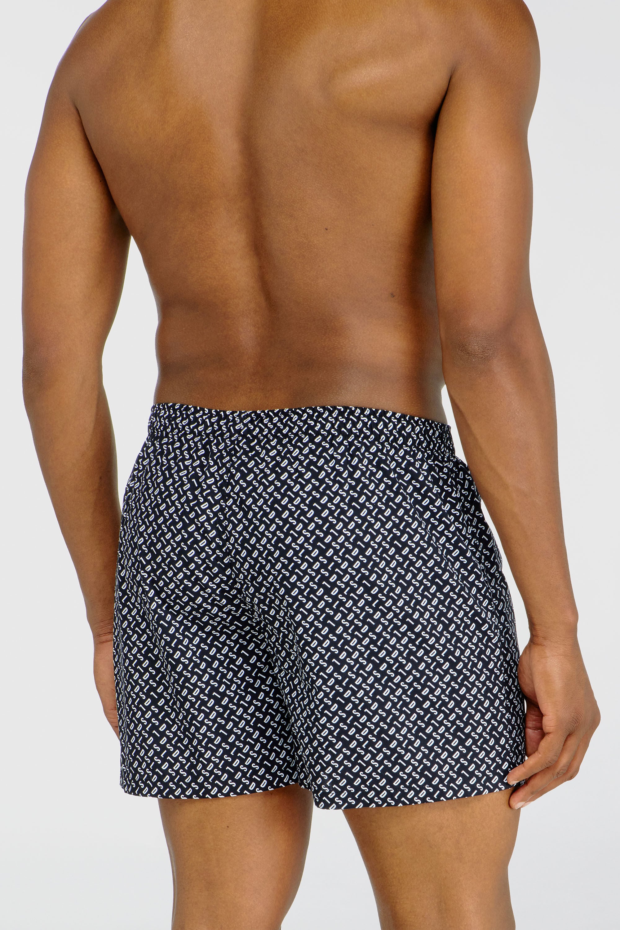 Diesel - RYAN-D-CORE-3PACK, Herren Boxershorts aus Baumwolle mit unifarbenem und all-over DSL-Print im Dreierpack in Blau - 4