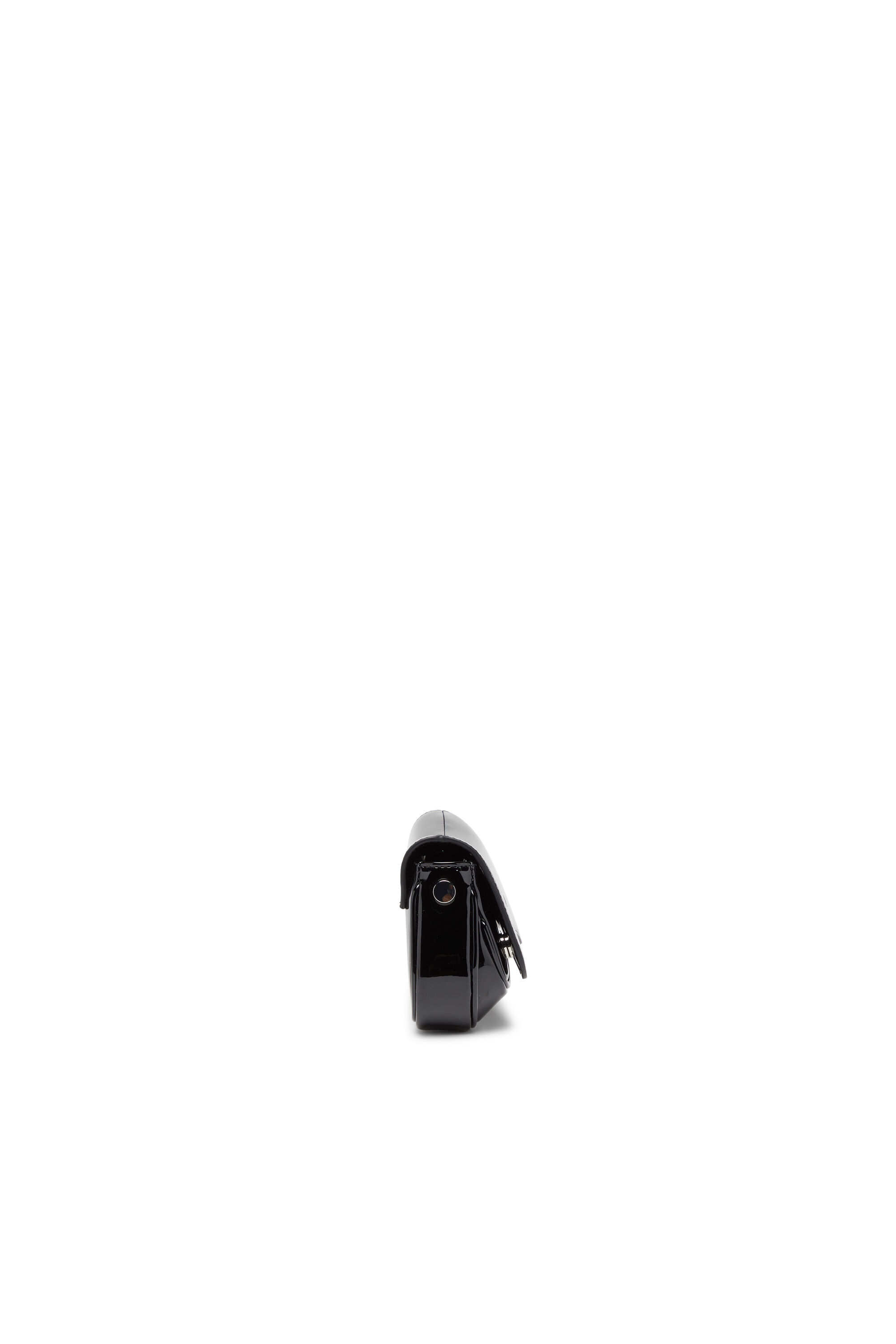 Diesel - PLAY CROSSBODY XS, Damen Play-Kleine Umhängetasche aus glänzendem PU in Schwarz/Flash mirror - 4