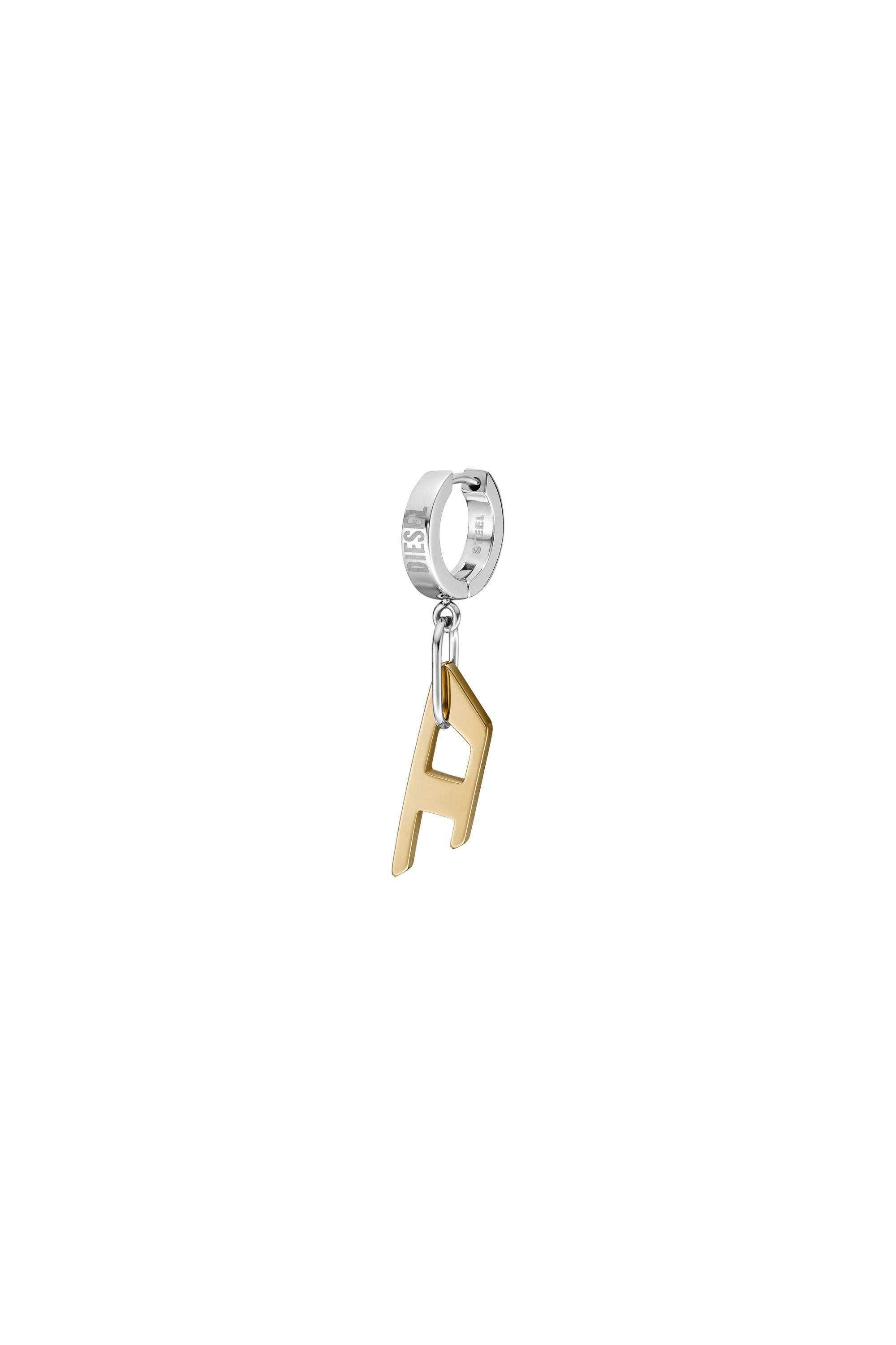 Diesel - DX1419, Unisex Zweifarbiger Edelstahl-Ohrring in Gold - 1