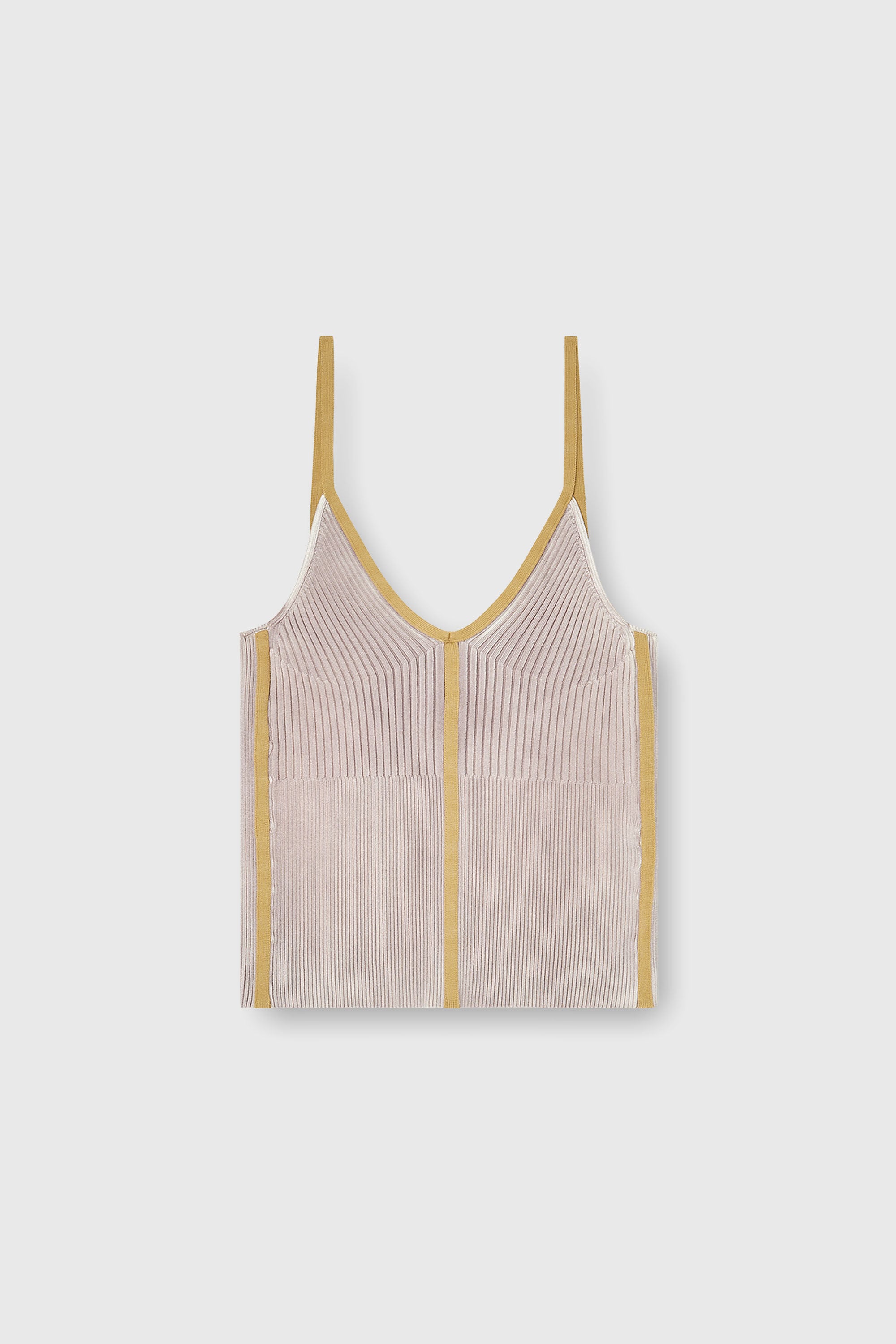 Diesel - M-SARMITE, Damen Rippstrick-Cami-Top mit kontrastierenden B&auml;ndern in Lila - 2