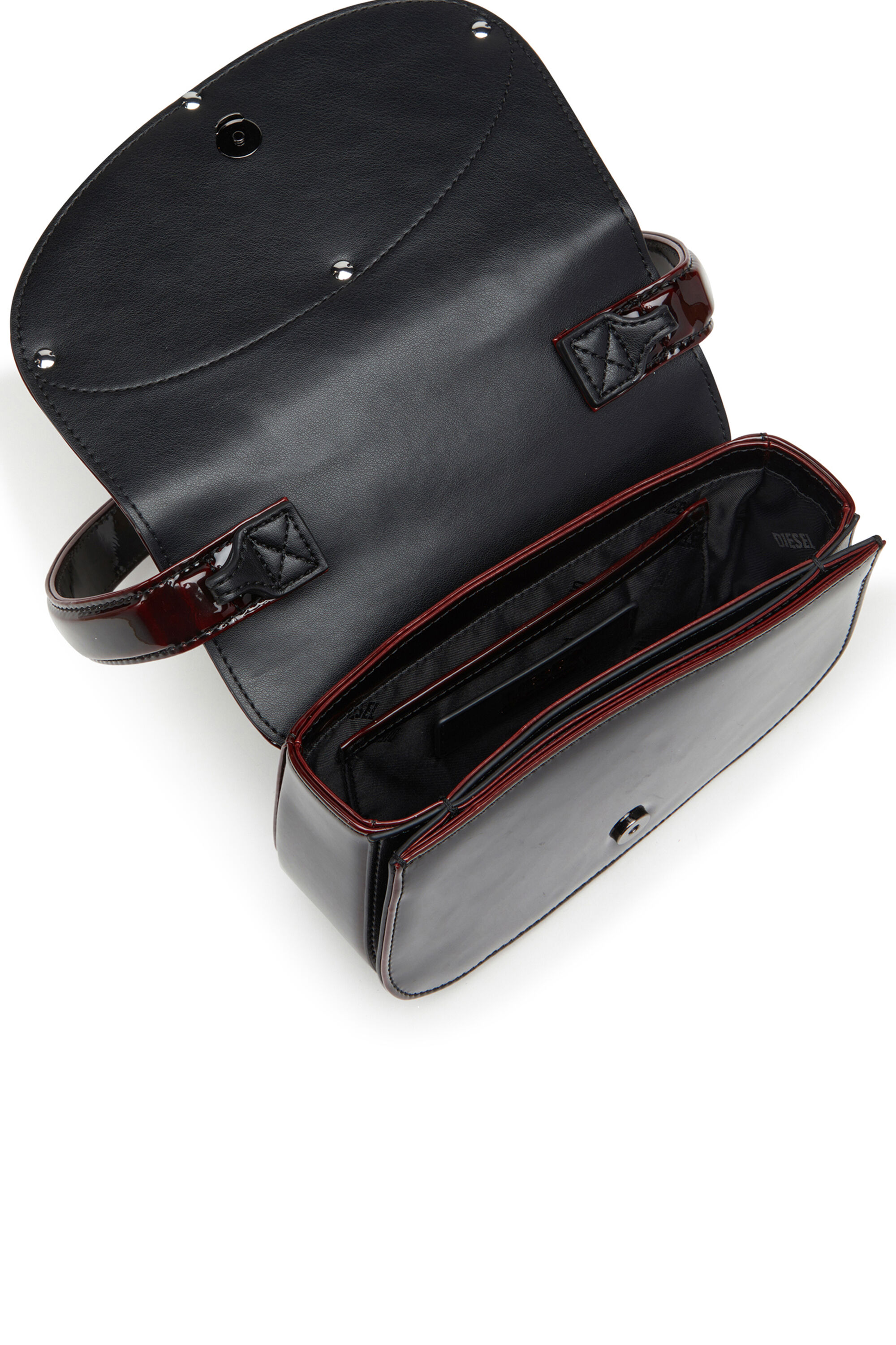 Diesel - 1DR, Damen 1DR-Ikonische 1DR-Tasche aus flüssigem PU in Burgunderrot - 5