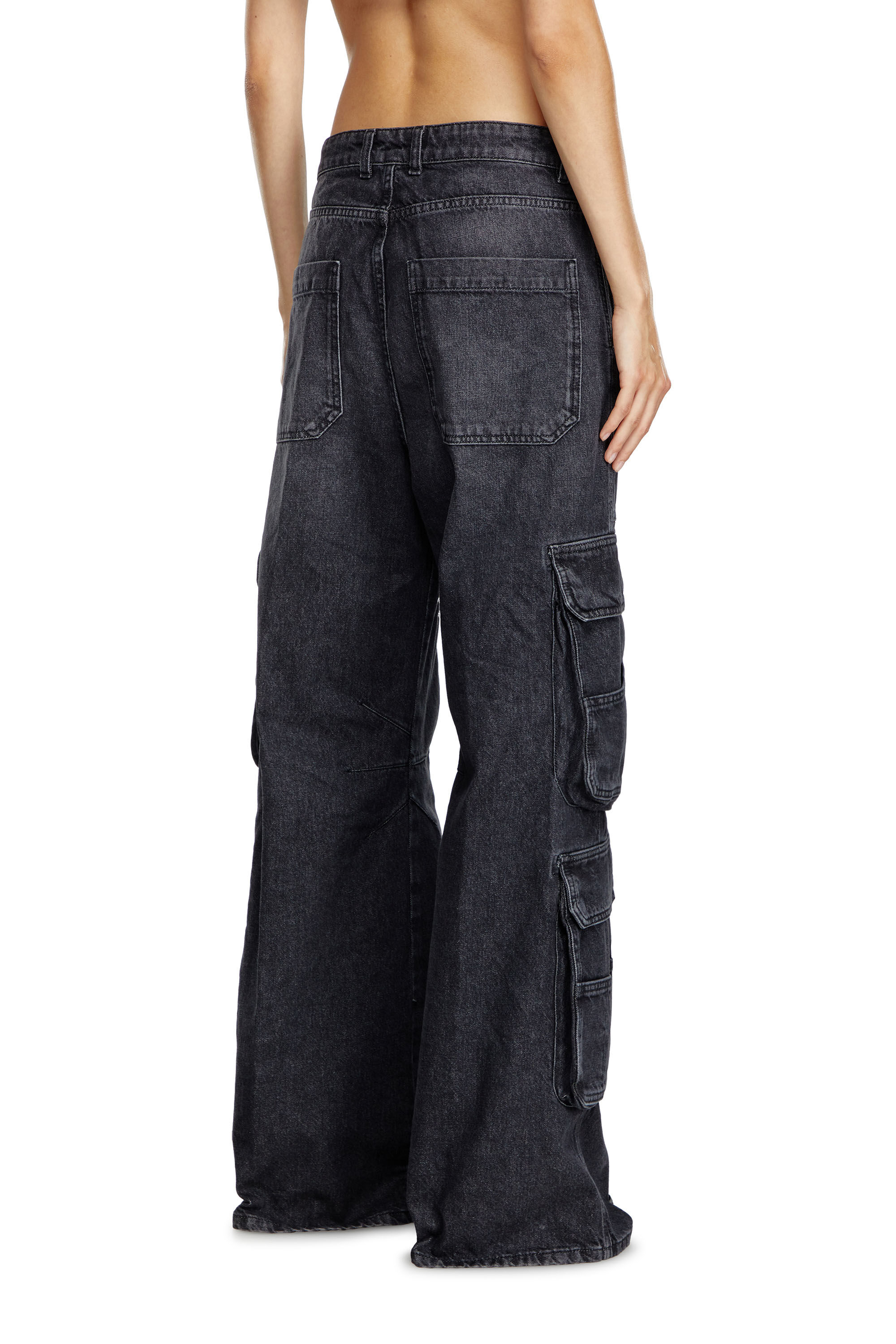 1996 D-Sire Damen: Niedrige Taille, 90s Jeans, Schwarz | Diesel