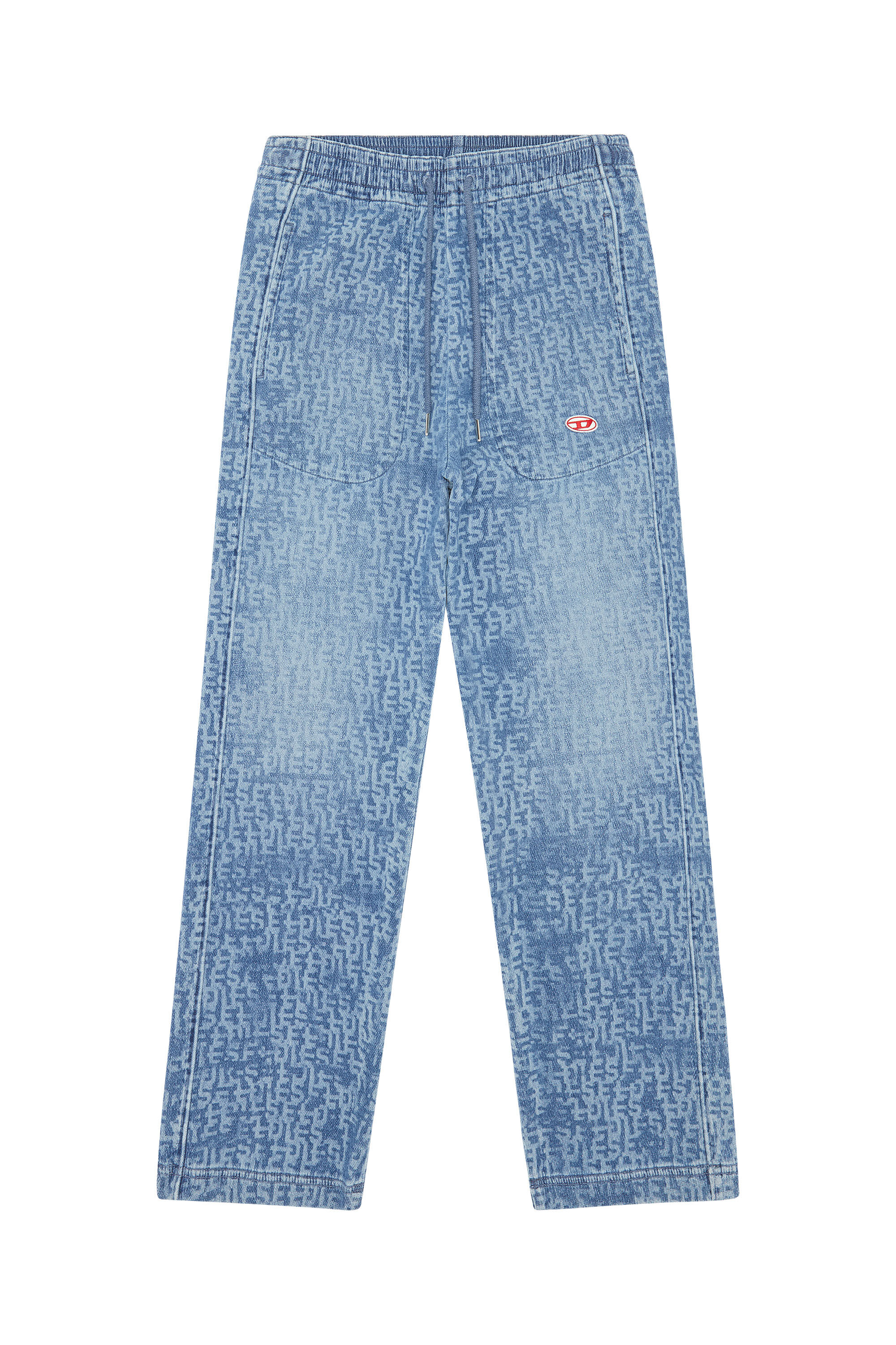 Diesel - D-Martians Track Denim 09E27 Straight, Hellblau - Image 2