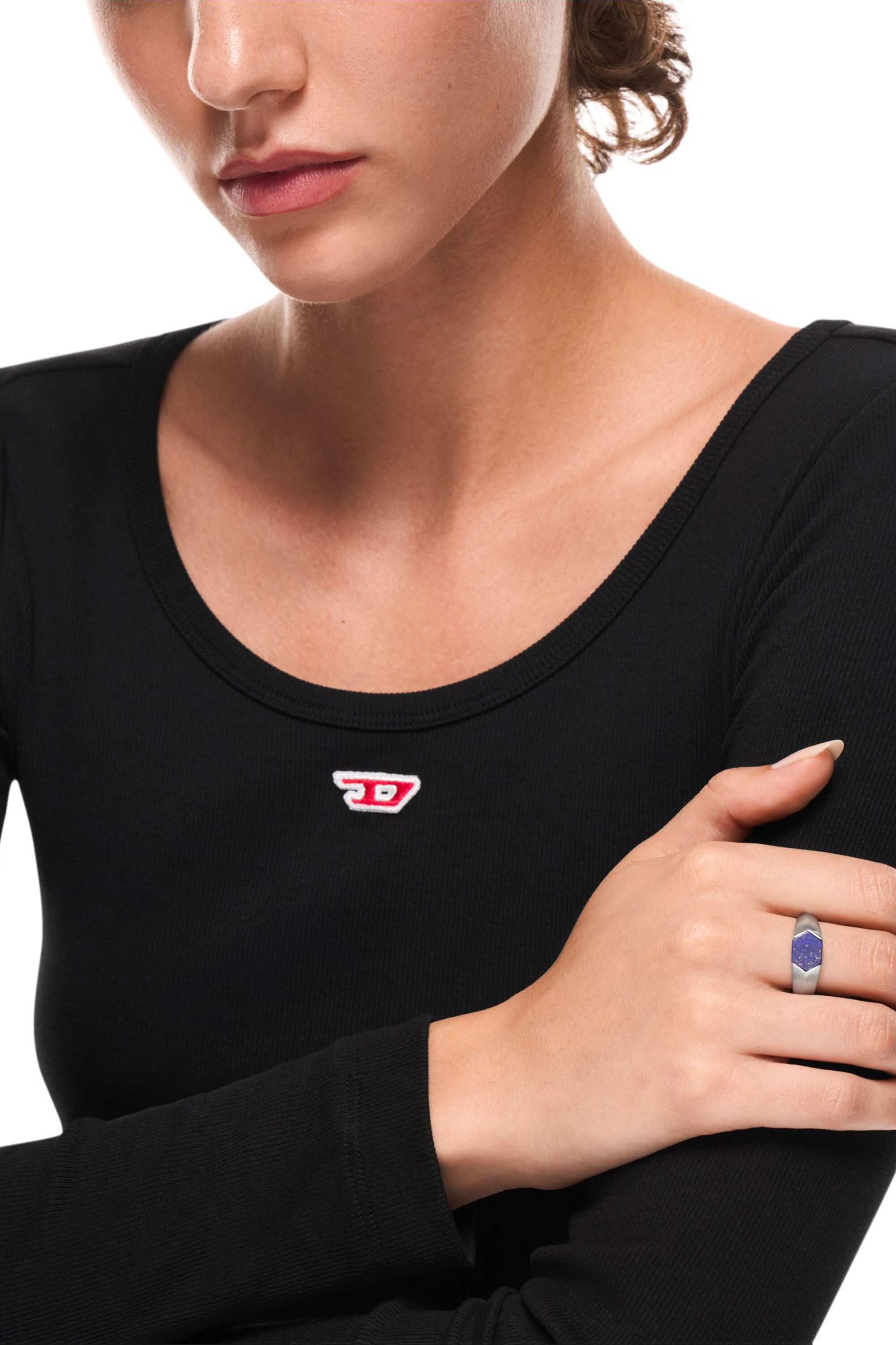 Diesel - DX1712040, Unisex Siegelring mit Lapislazuli in Silber/Blau - 5