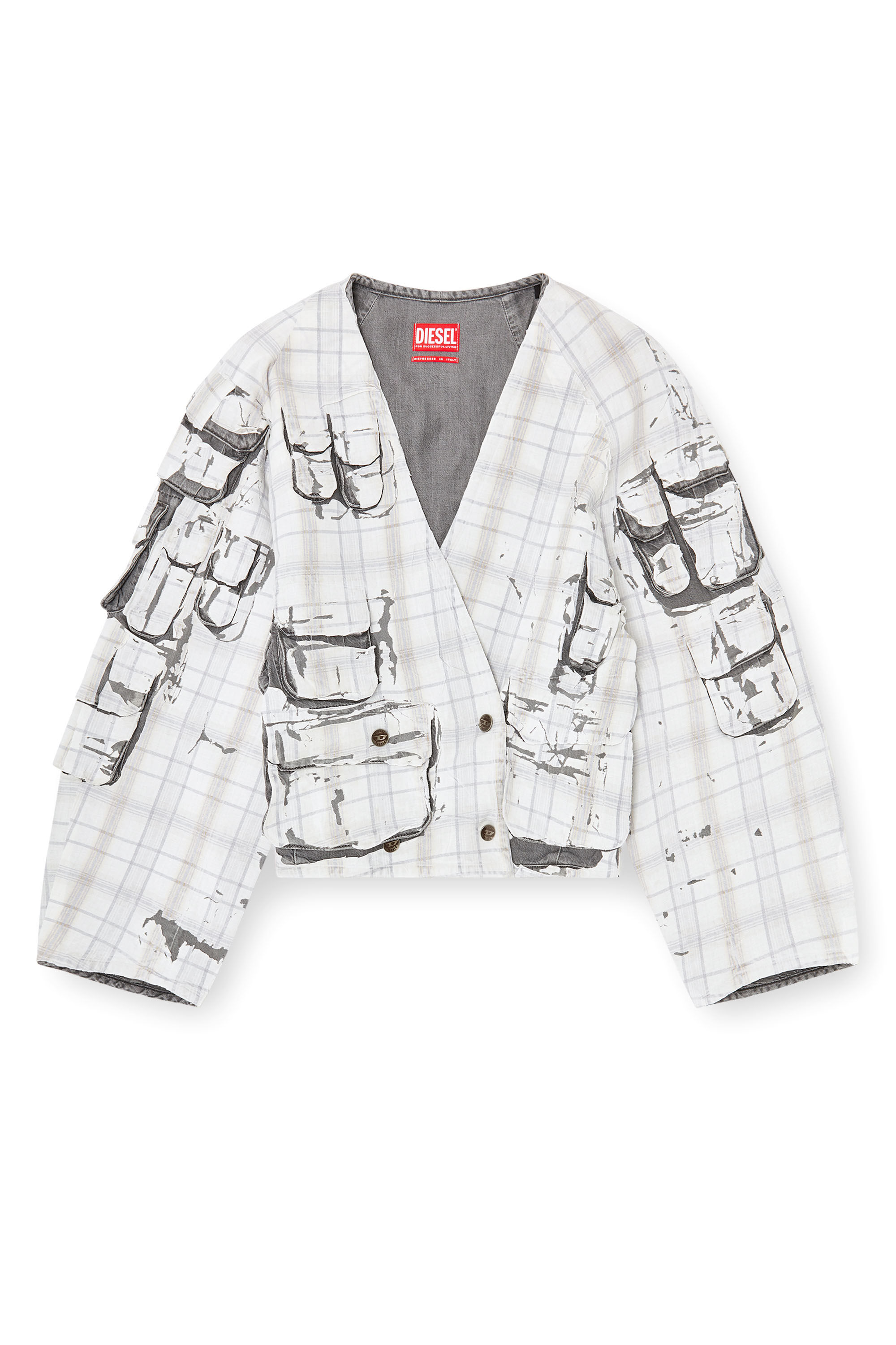 Diesel - DE-TALBAR-FSI, Damen Jeans-Cardi-Jacke mit Abzieheffekt in null - 2