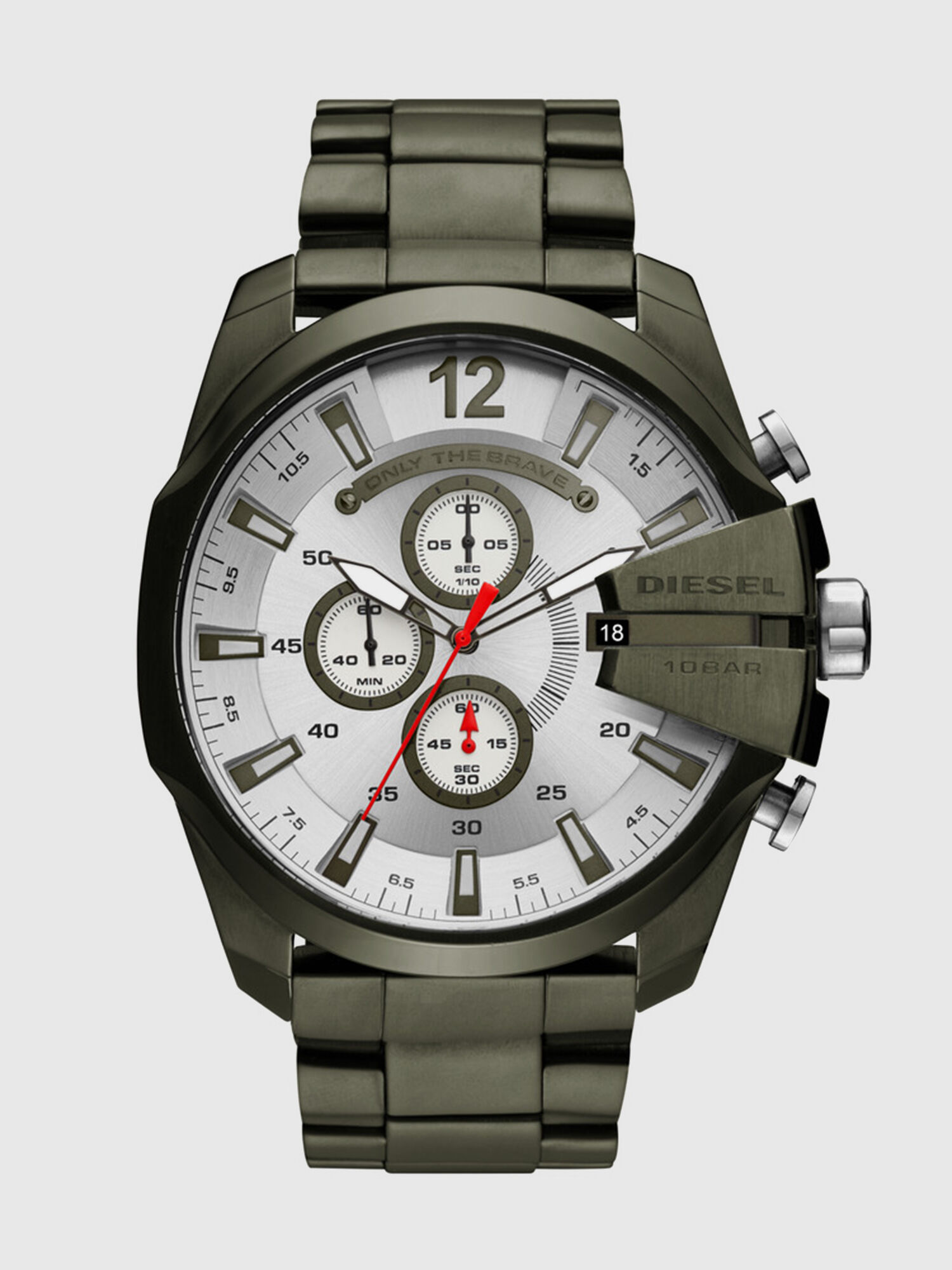 DZ4478 Herren Olivfarbene Uhr mit Diesel Logo 51 mm Diesel