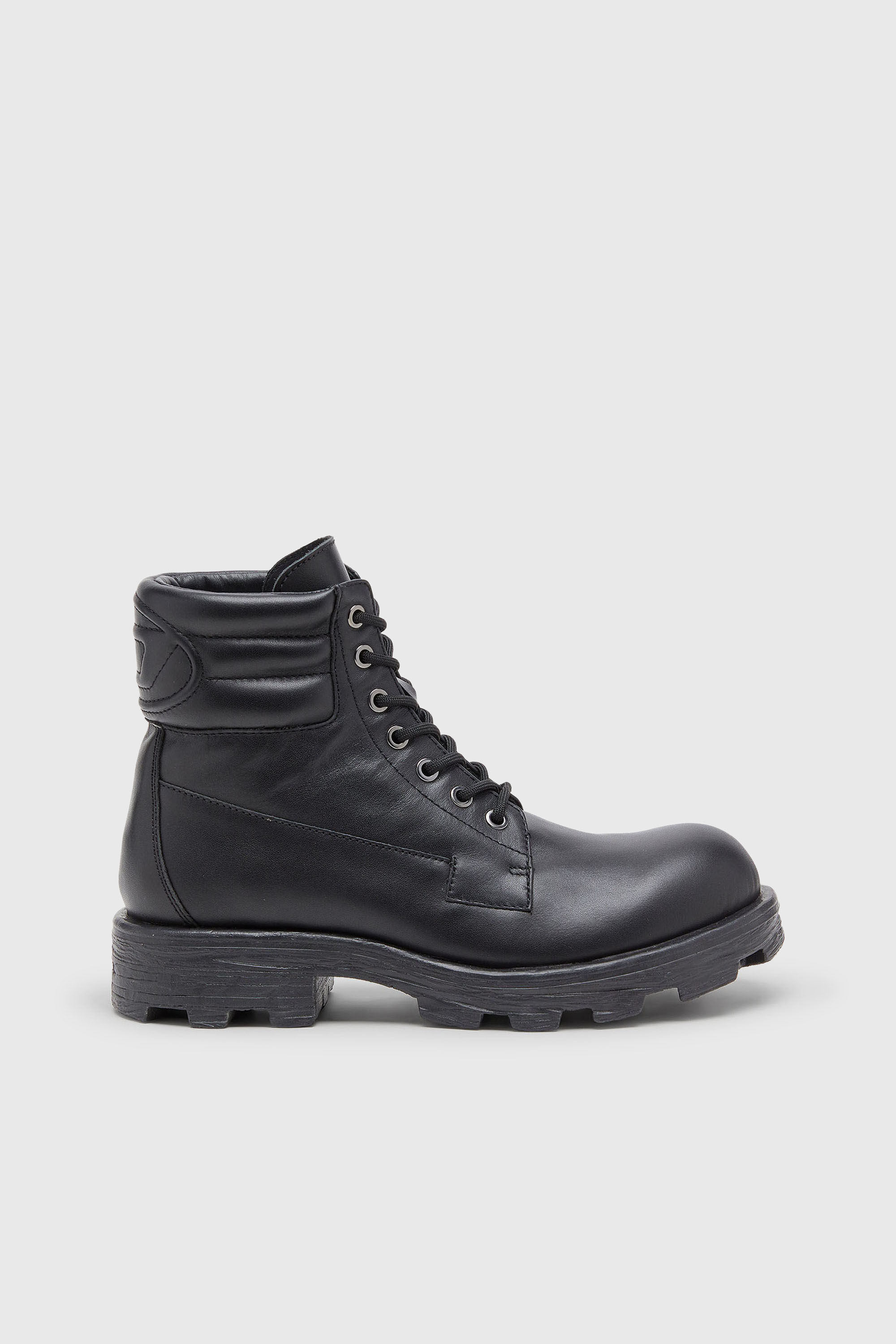 Diesel - D-HAMMER LACE UP, Herren D-Hammer - Combat-Boots aus Leder in Schwarz - 1