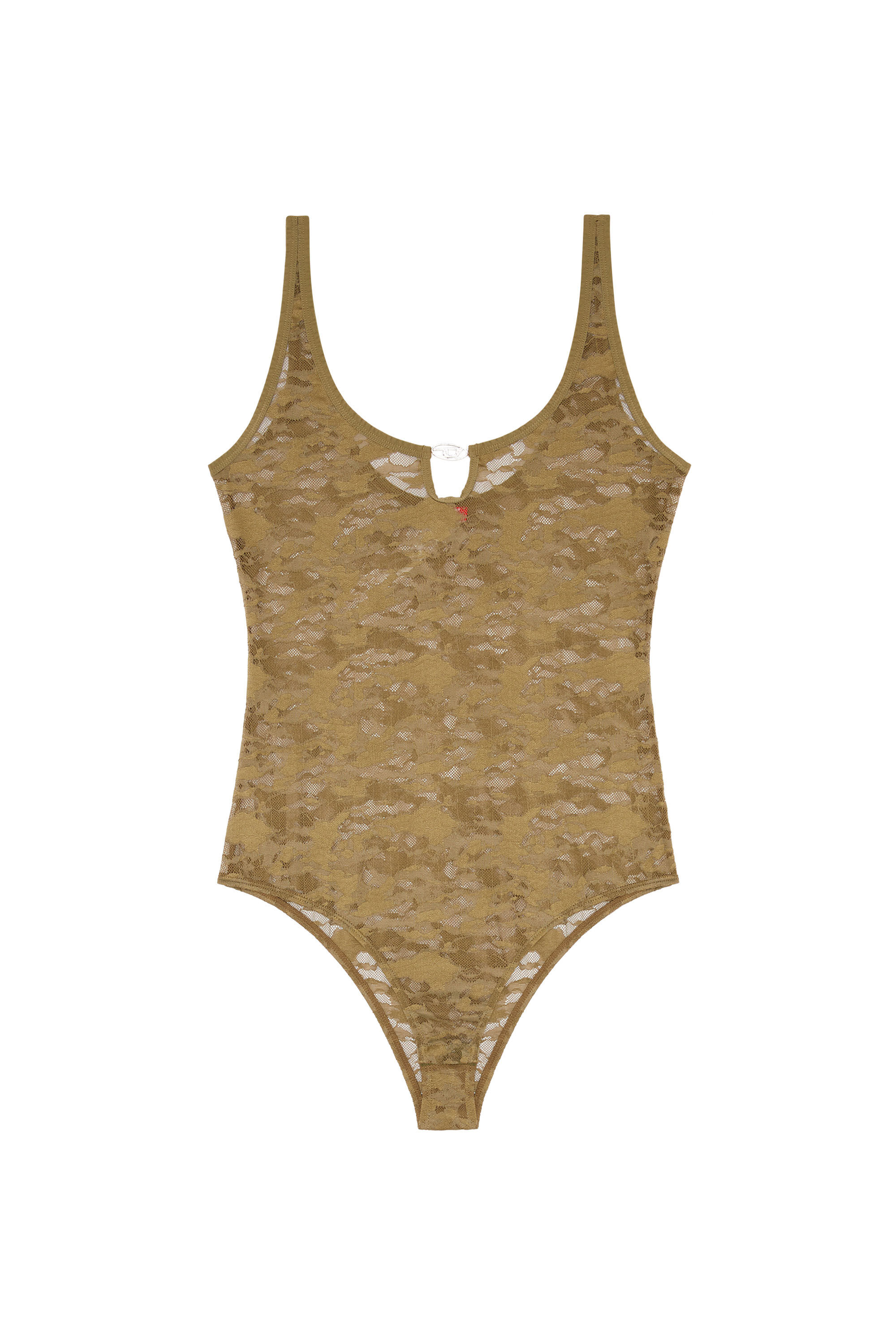 Diesel - UFBY-D-OVAL-LACE-BODYSUIT, Armeegrün - Image 1