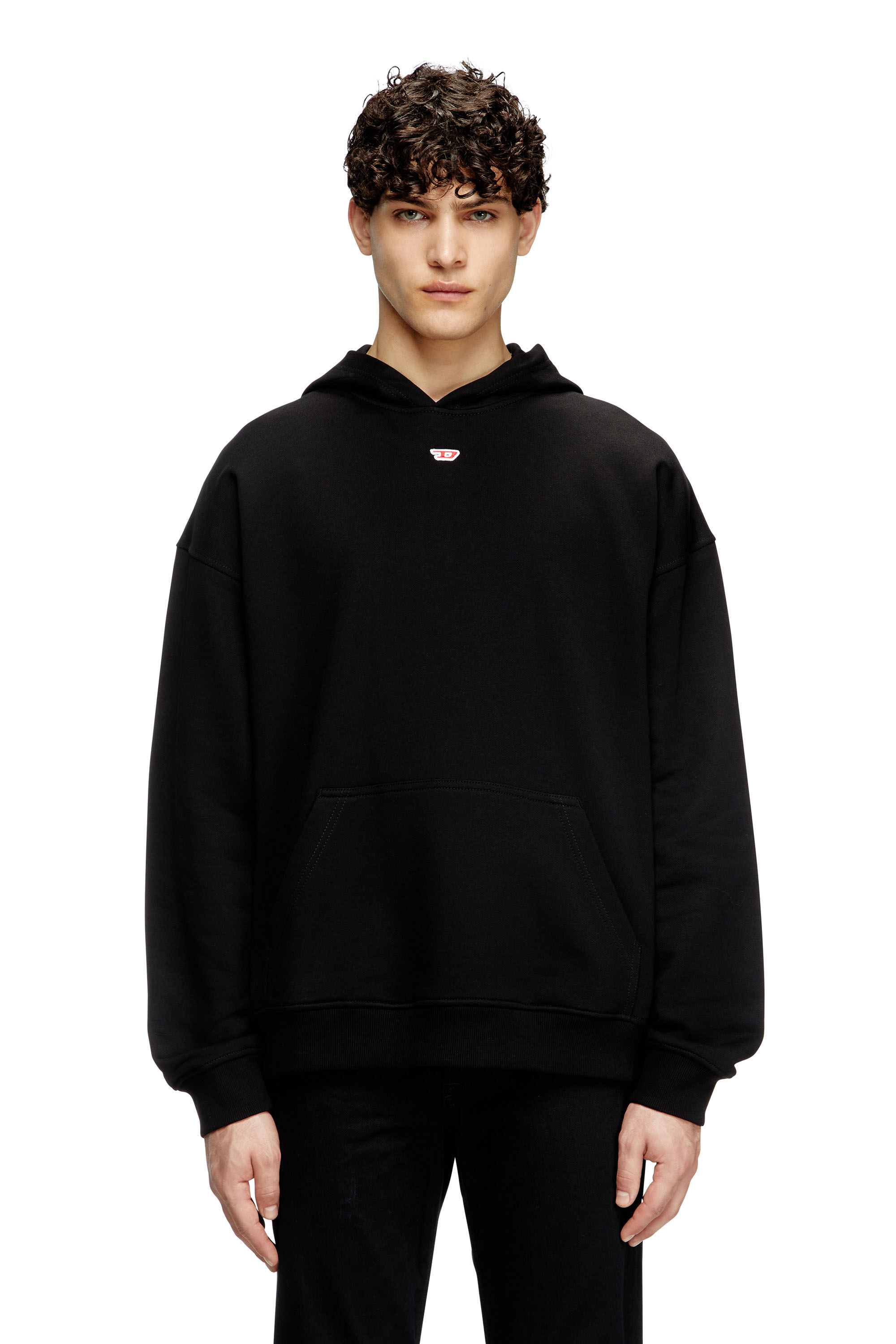Diesel - S-BOXT-HOOD-D, Herren Hoodie mit D Logo-Patch in Schwarz - 3