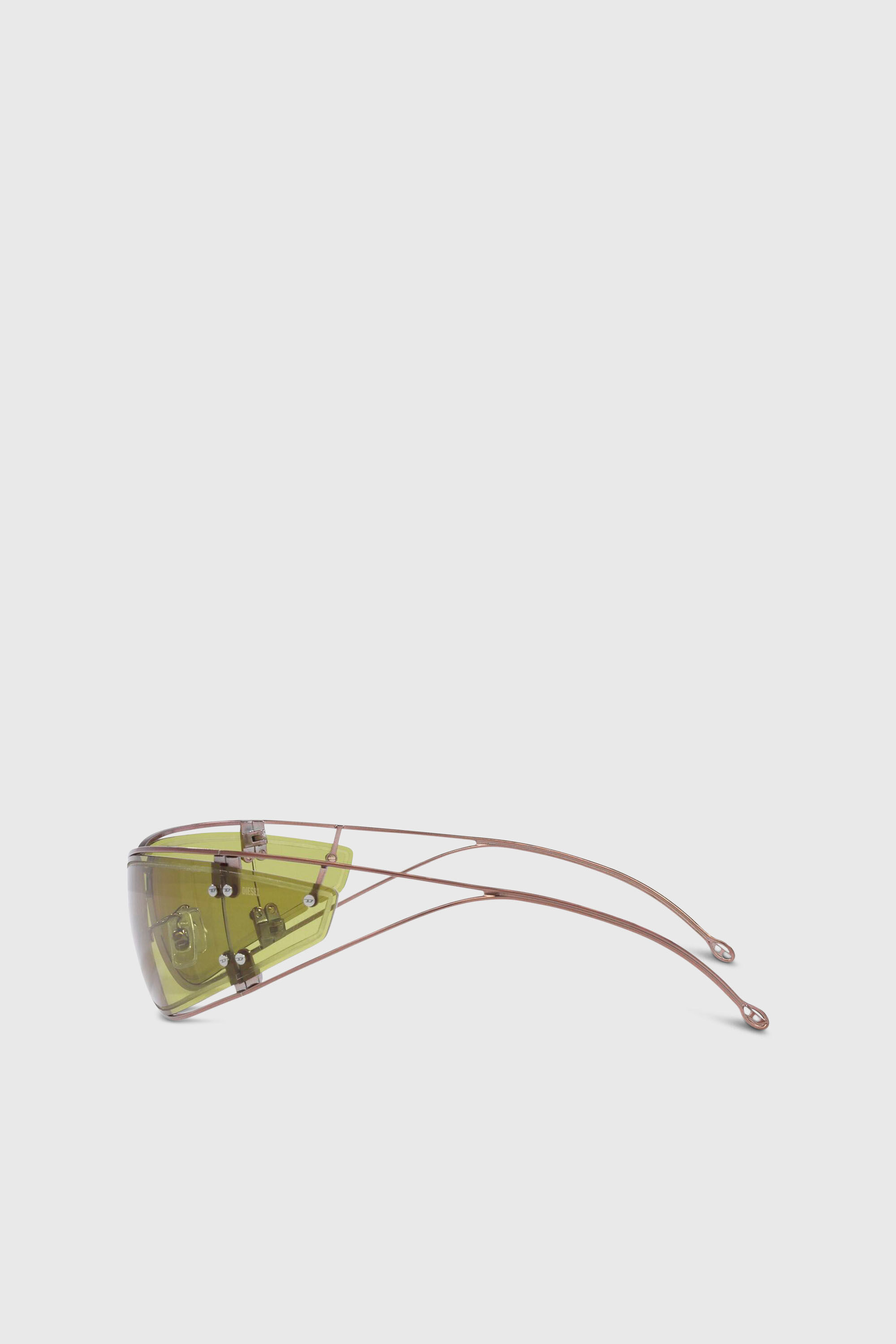 Diesel - 0DL1001, Unisex Sonnenbrille in Wraparound-Konstruktion in Gr&uuml;n - 3