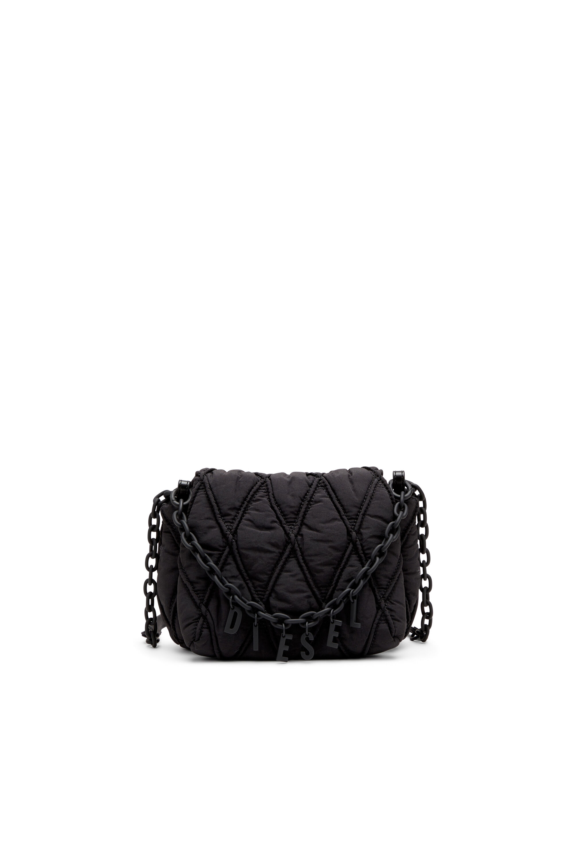 Diesel - CHARM-D SHOULDER S, Damen Charm-D-S-Kleine Schultertasche aus gestepptem Nylon in Schwarz - 1