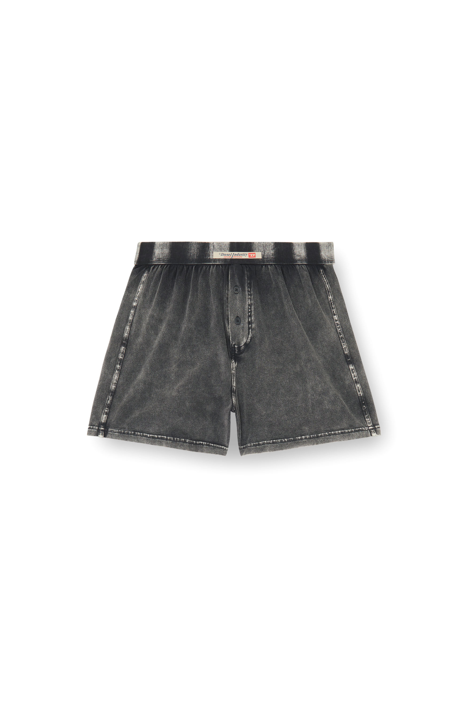 Diesel - STARPER-EL-DNM, Herren Boxers aus Baumwolle mit Denim-Effekt in Dunkelgrau - 2