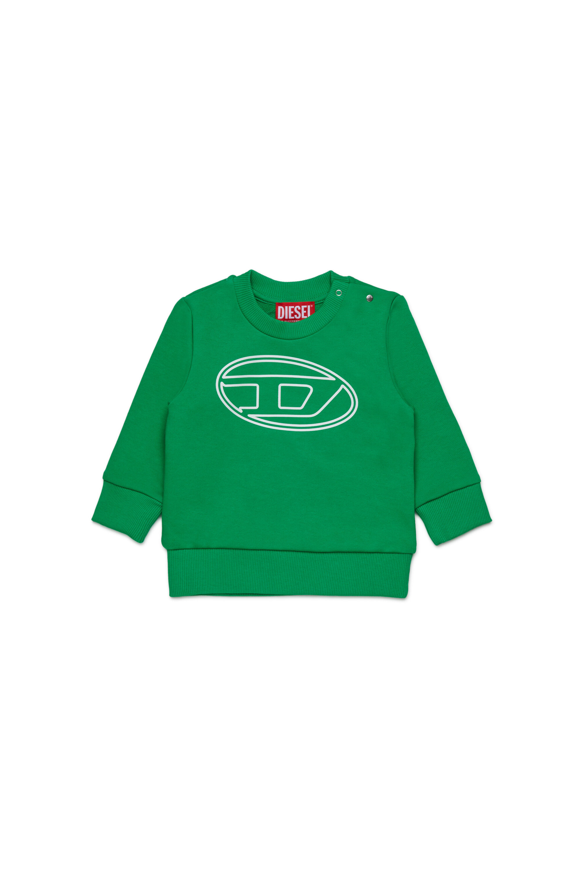 Diesel - STIMOTYB, Unisex Baumwoll-Sweatshirt mit Logo in Grün - 1