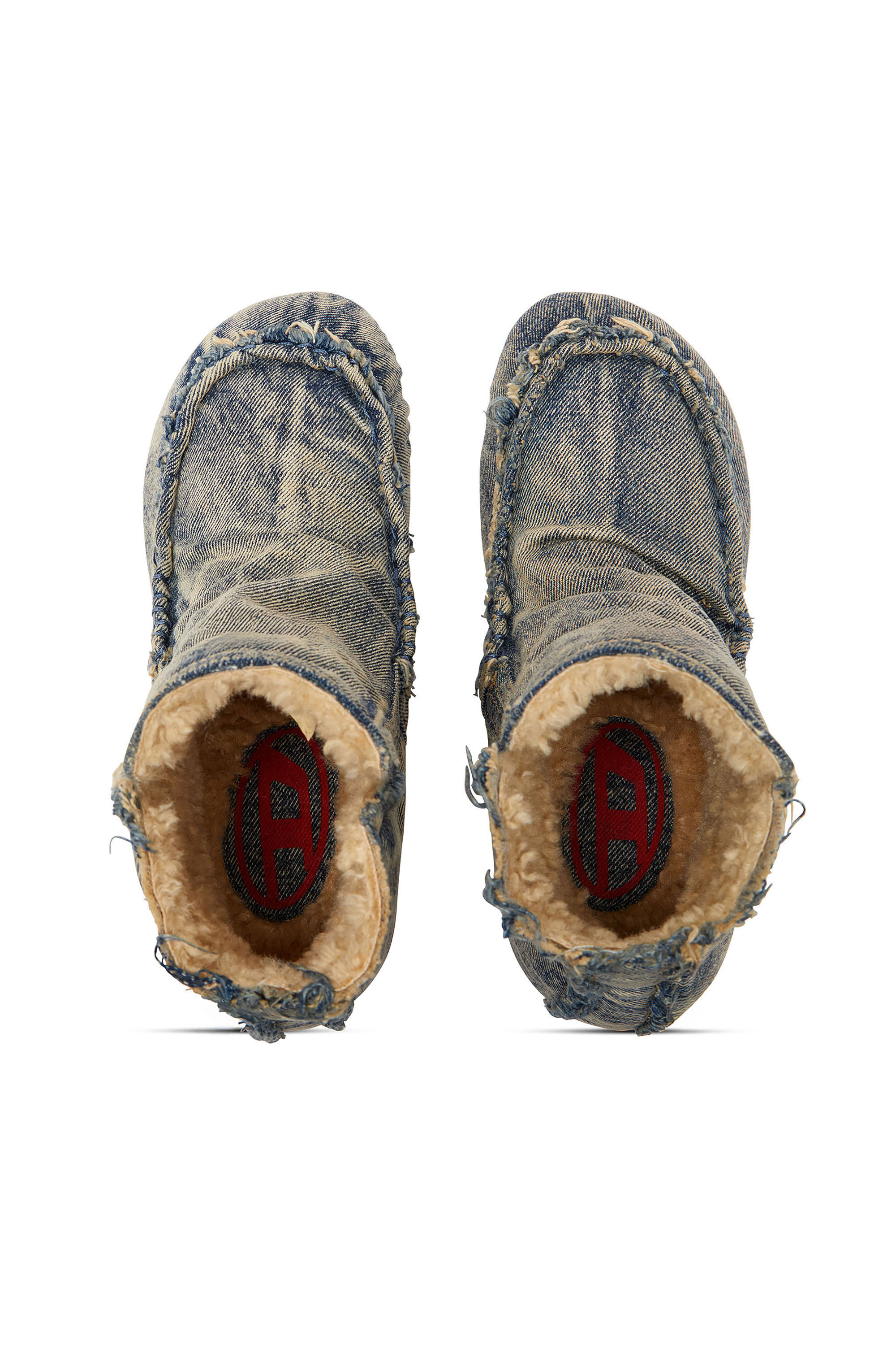 Diesel - D-WOODSTOCK HEEL AB, Damen D-Woodstock - Stiefel aus Denim mit Absatz in Blau - 4